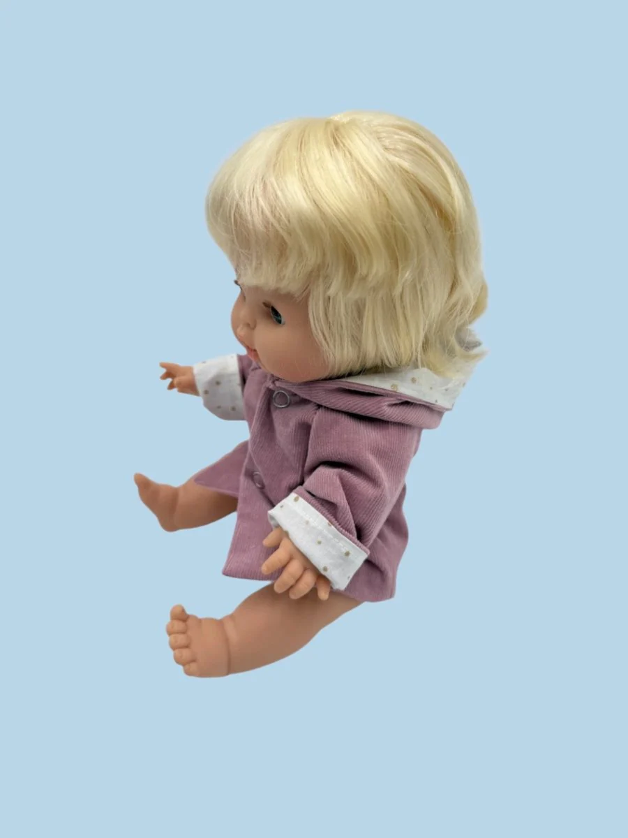 Minikane Doll Clothes | Corduroy Coat - Lavender (11" & 13" dolls) - Image 3