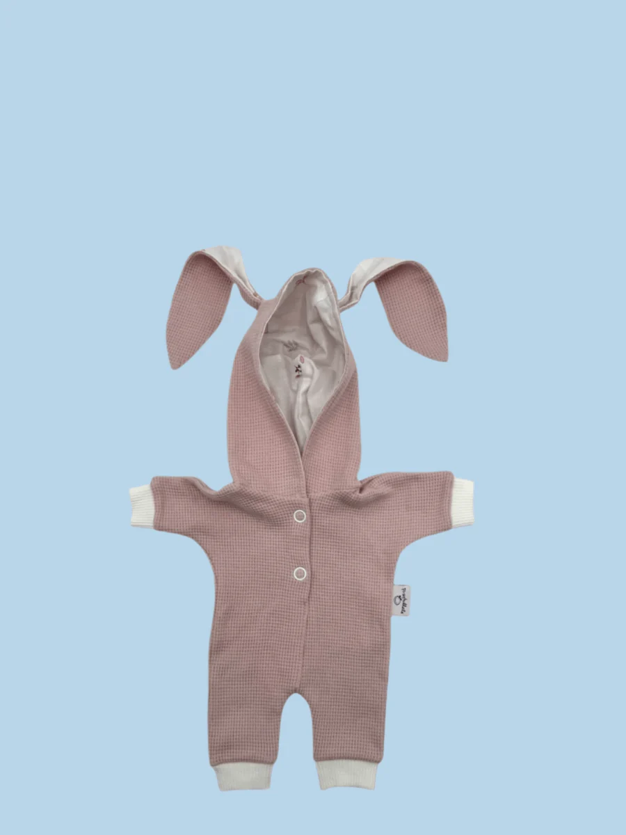 Minikane Doll Clothes | Doll Bodysuit - Pink Bunny (11" & 13" dolls) - Image 2