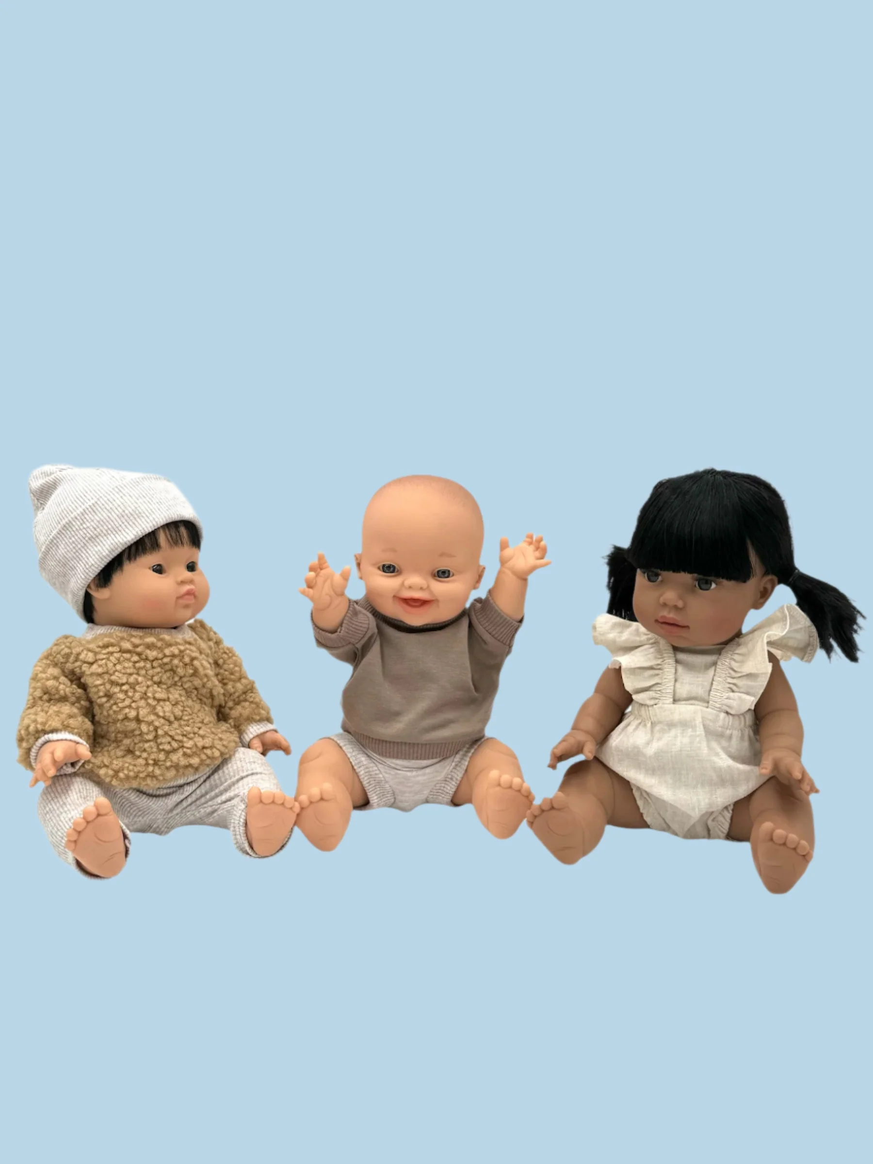 Minikane Doll Clothes | Doll Linen Romper w/ Frill - White - Image 3