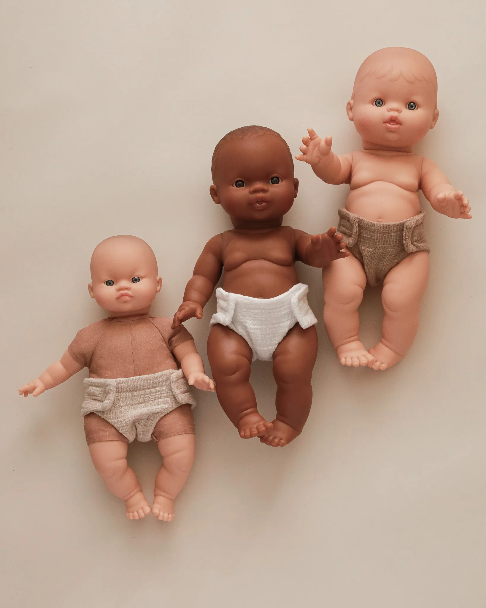 Minikane Doll Clothes | Doll Muslin Diapers - Set of 3 - Image 2