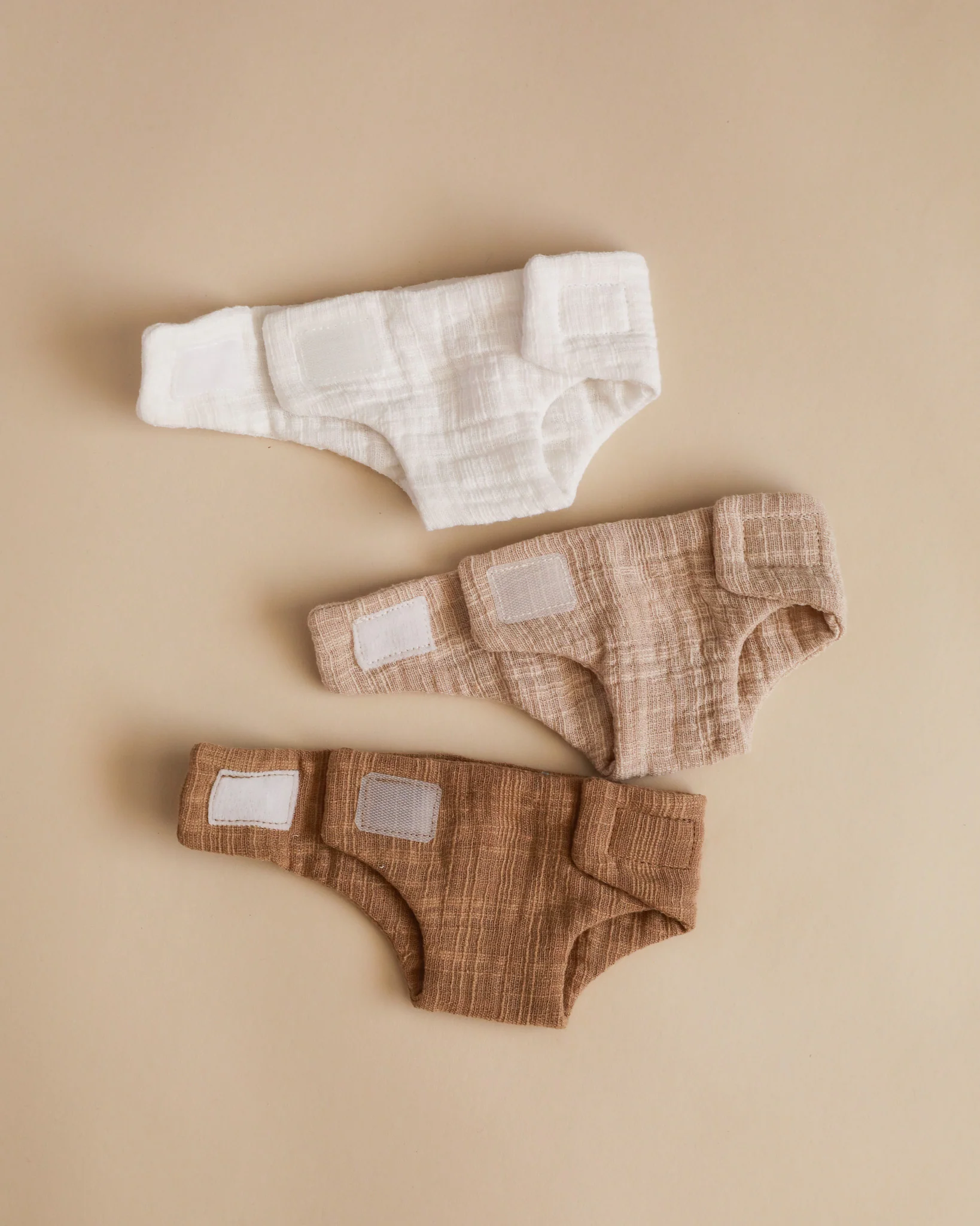 Minikane Doll Clothes | Doll Muslin Diapers - Set of 3 - Image 3