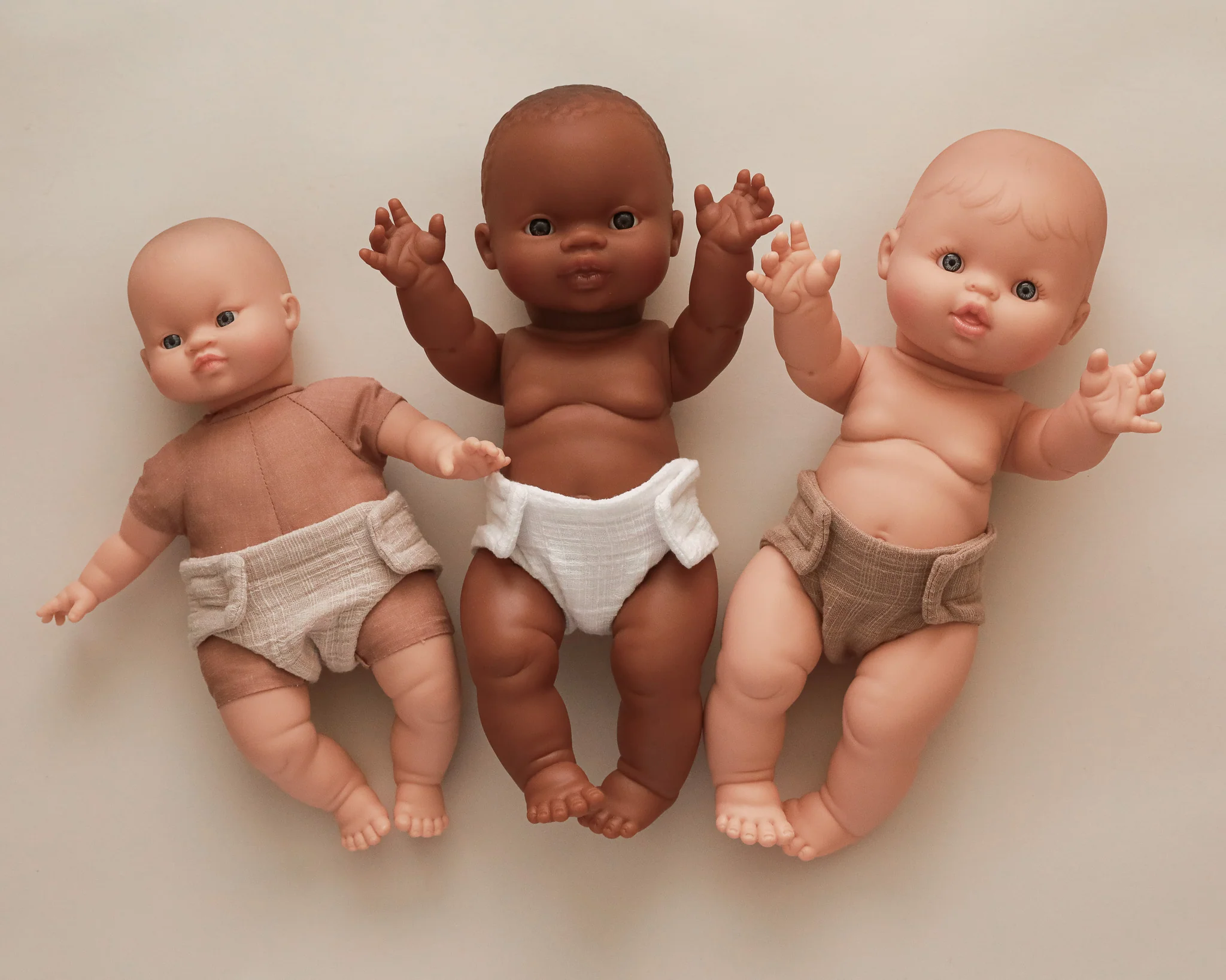 Minikane Doll Clothes | Doll Muslin Diapers - Set of 3 - Image 5