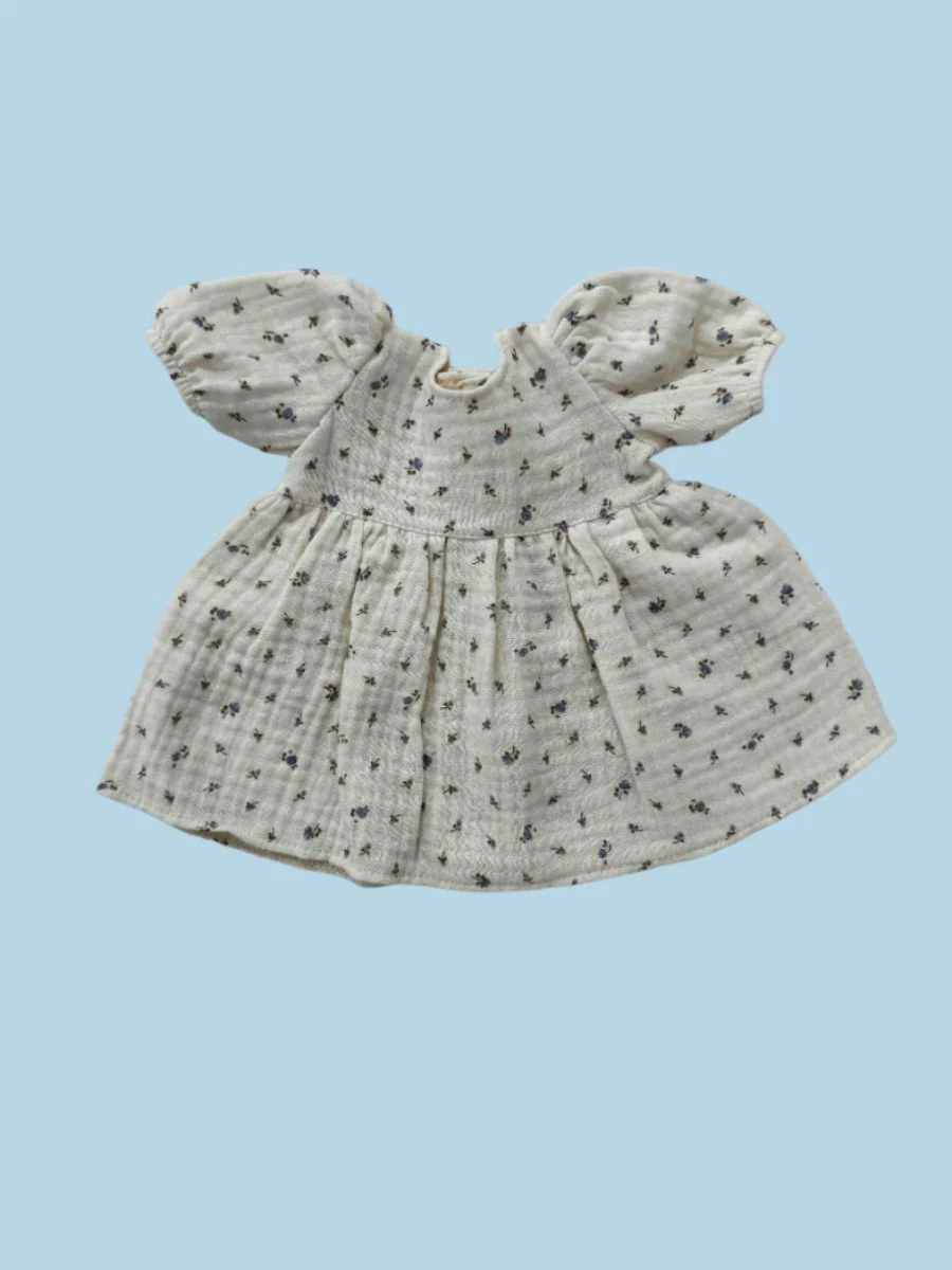 Minikane Doll Clothes | Doll Muslin Dress w/ Headband - Bluebell Meadow (11" & 13" dolls) - Image 3