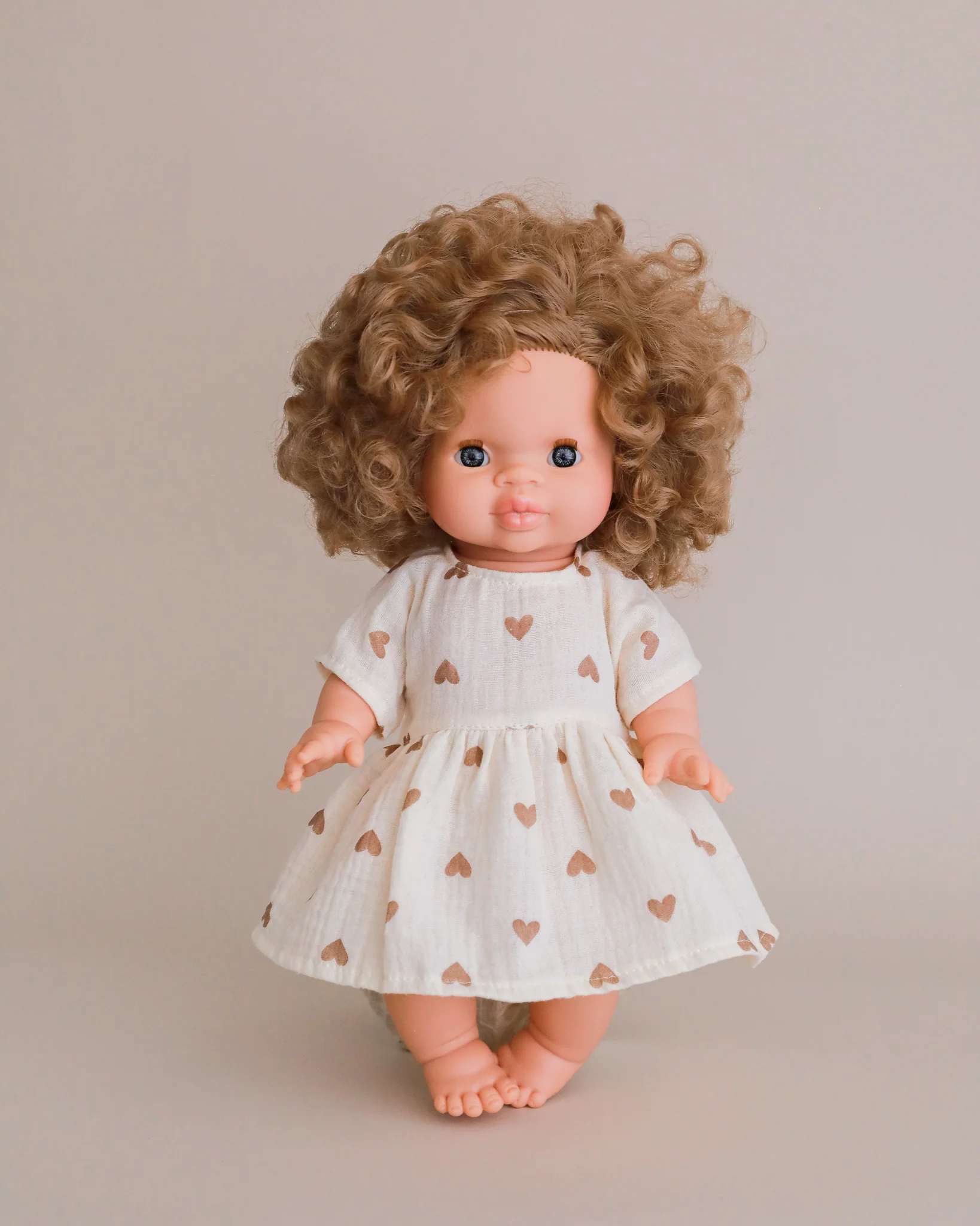 Minikane Doll Clothes | Doll Muslin Dress - Hearts - Image 2