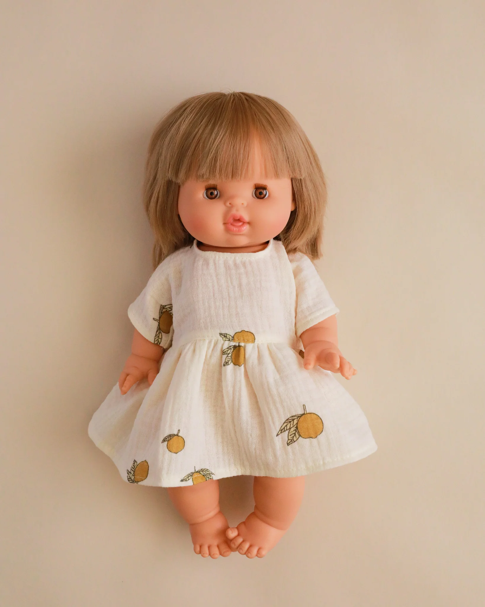 Minikane Doll Clothes | Doll Muslin Dress - Lemon - Image 2
