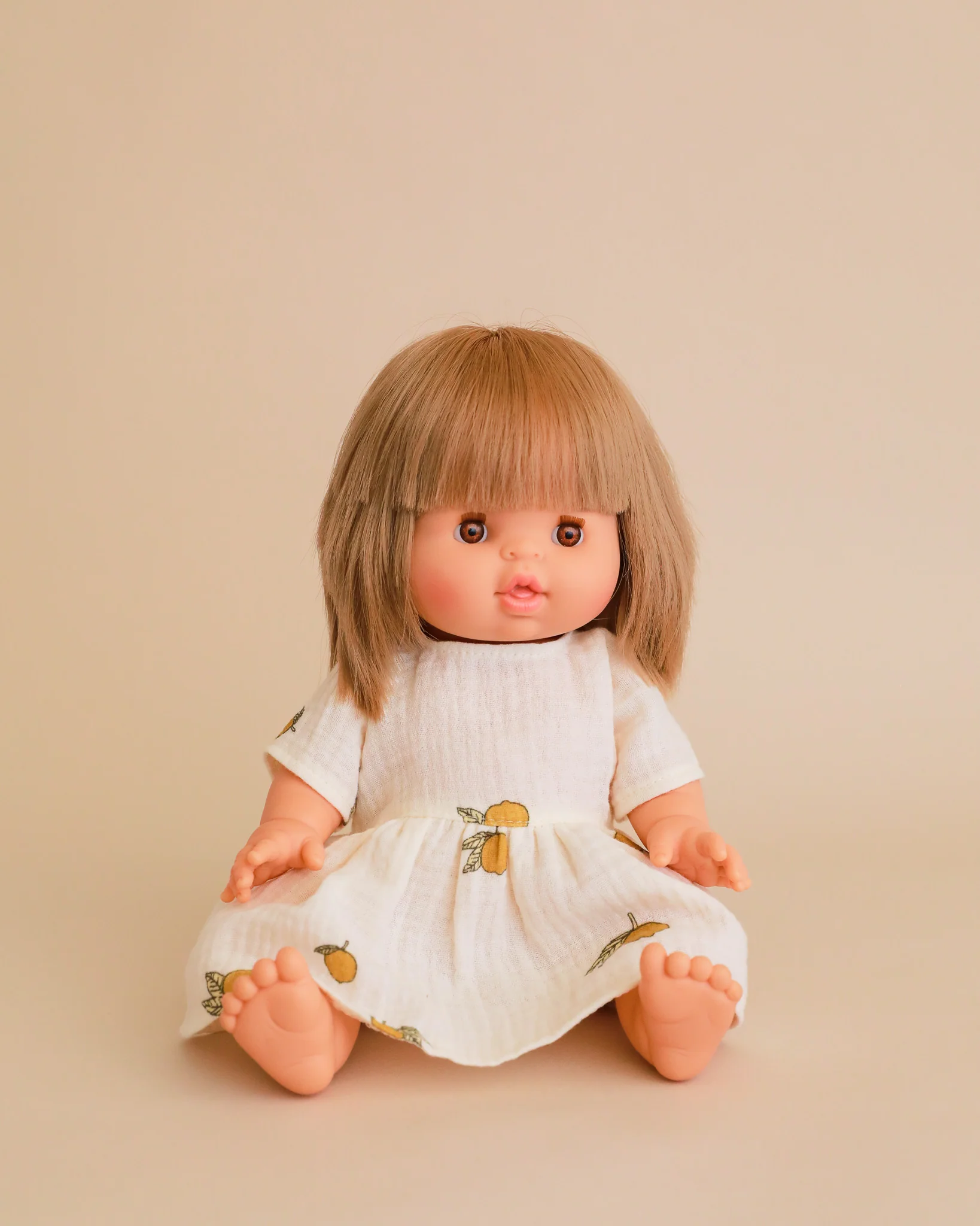 Minikane Doll Clothes | Doll Muslin Dress - Lemon - Image 3