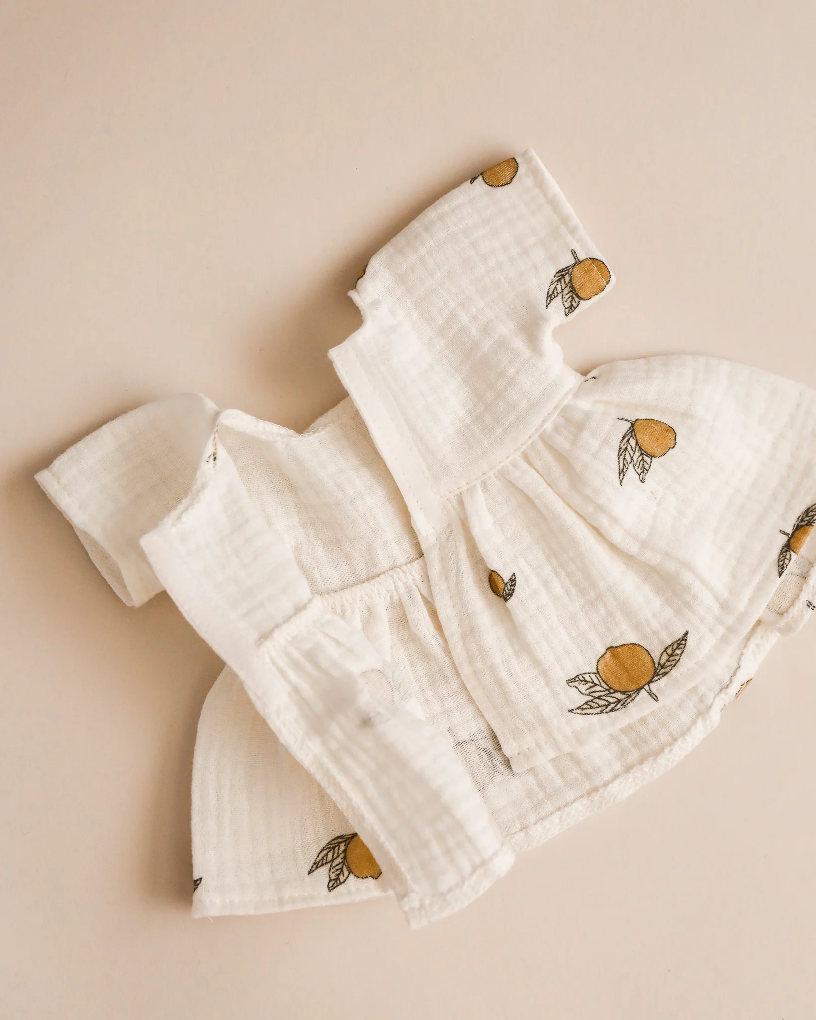 Minikane Doll Clothes | Doll Muslin Dress - Lemon - Image 4