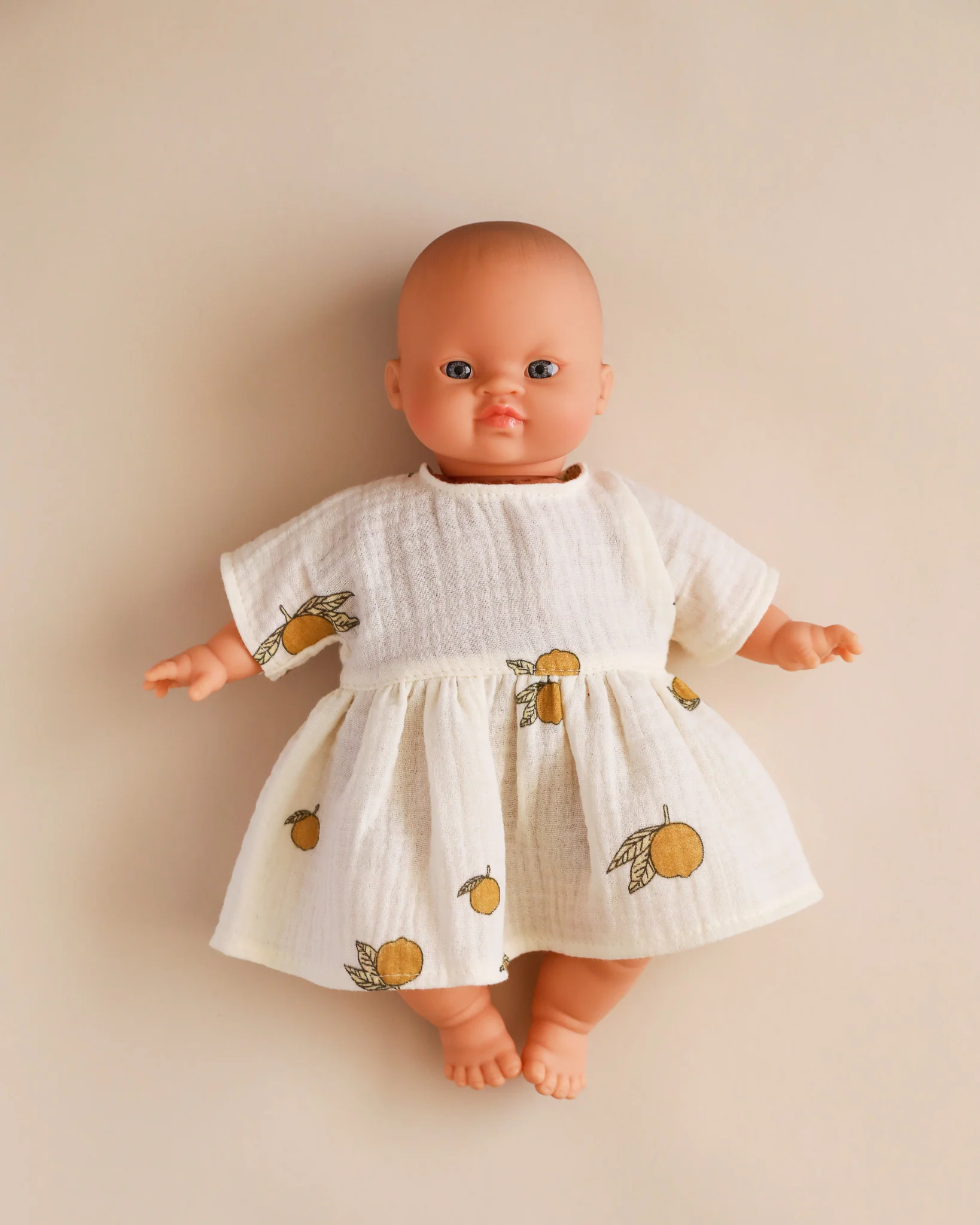 Minikane Doll Clothes | Doll Muslin Dress - Lemon - Image 6