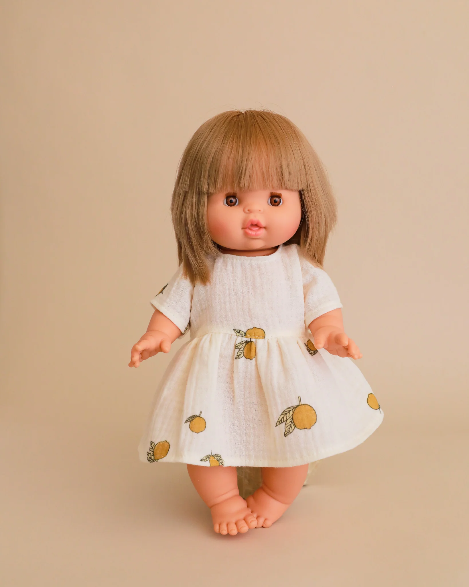 Minikane Doll Clothes | Doll Muslin Dress - Lemon - Image 7