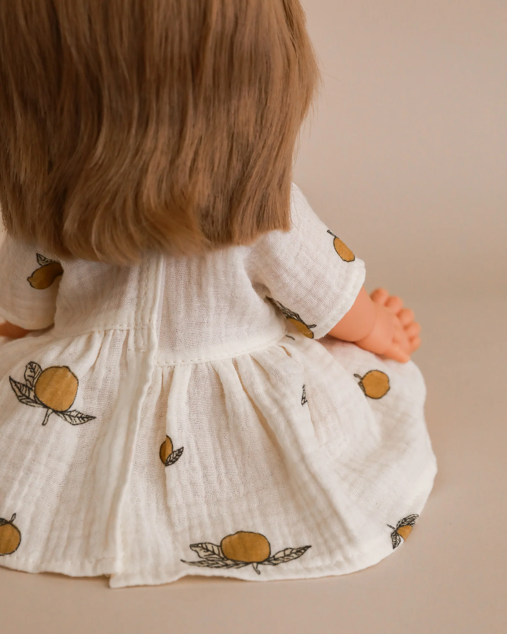 Minikane Doll Clothes | Doll Muslin Dress - Lemon - Image 8