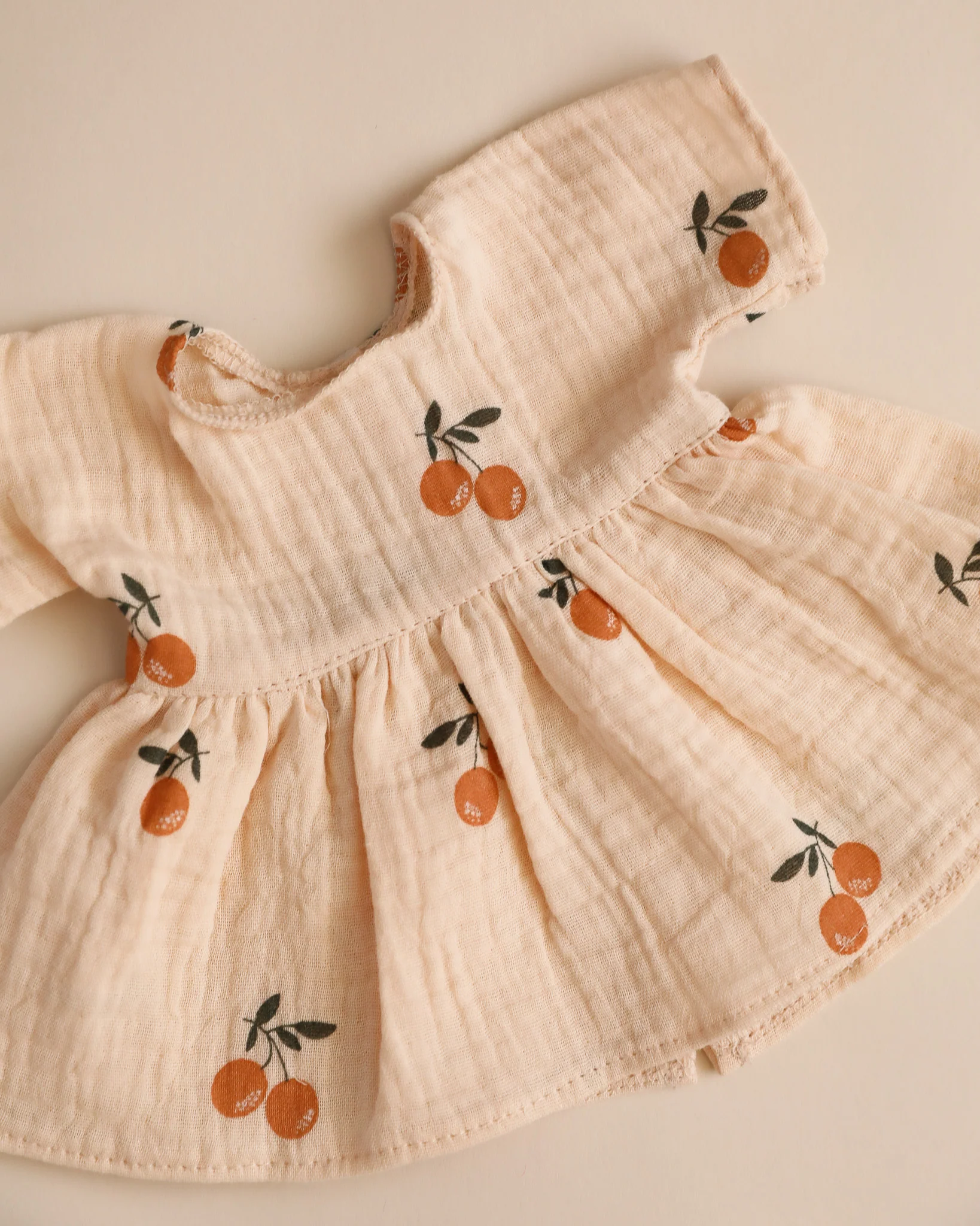 Minikane Doll Clothes | Doll Muslin Dress - Peaches - Image 4