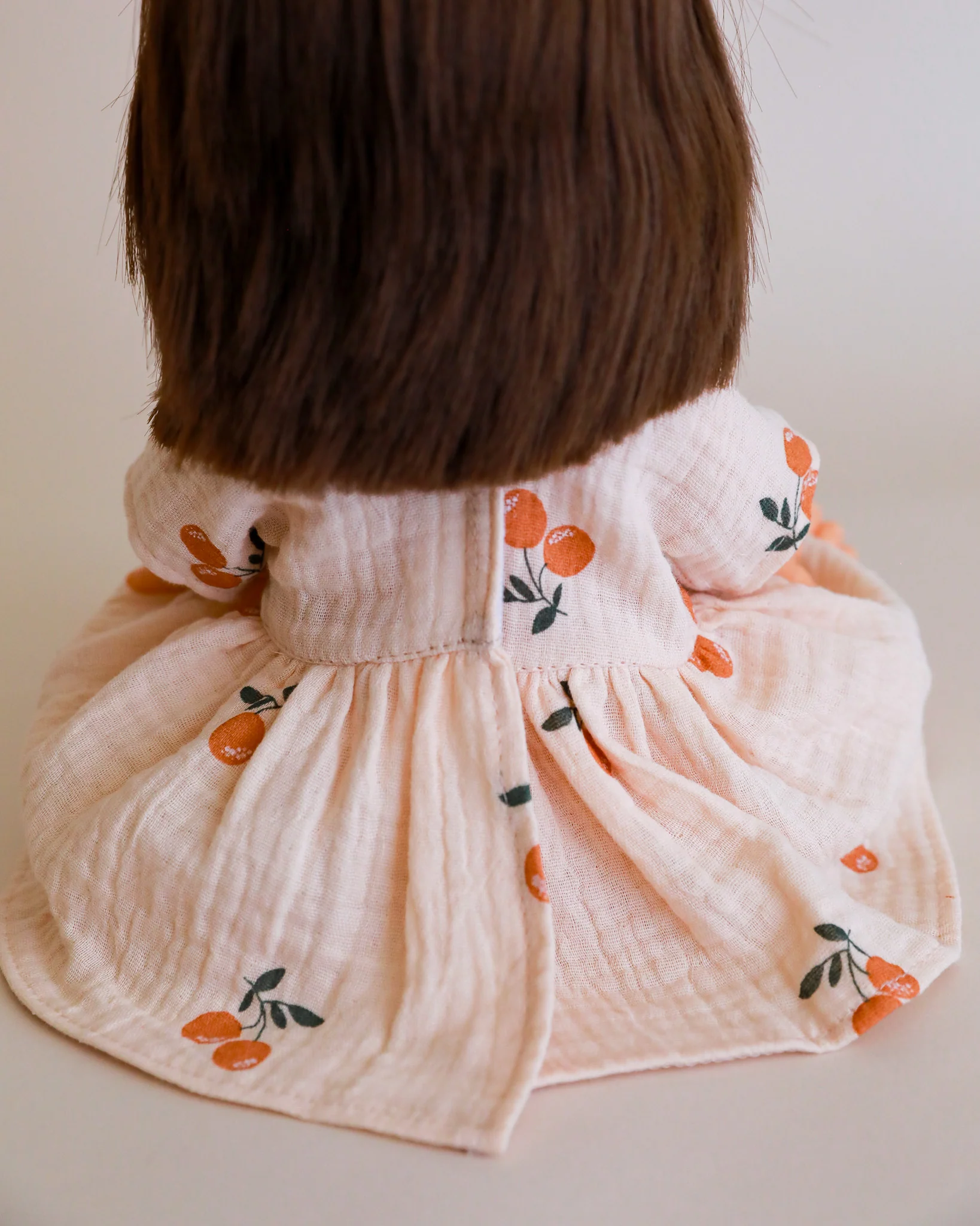Minikane Doll Clothes | Doll Muslin Dress - Peaches - Image 6