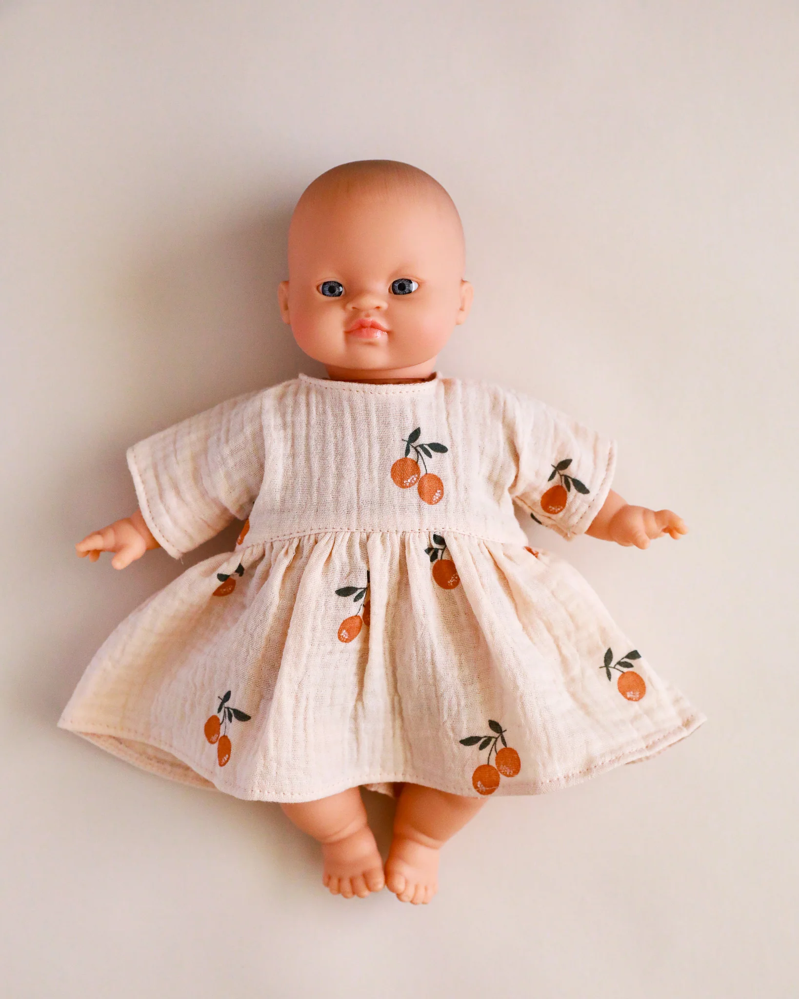 Minikane Doll Clothes | Doll Muslin Dress - Peaches - Image 7