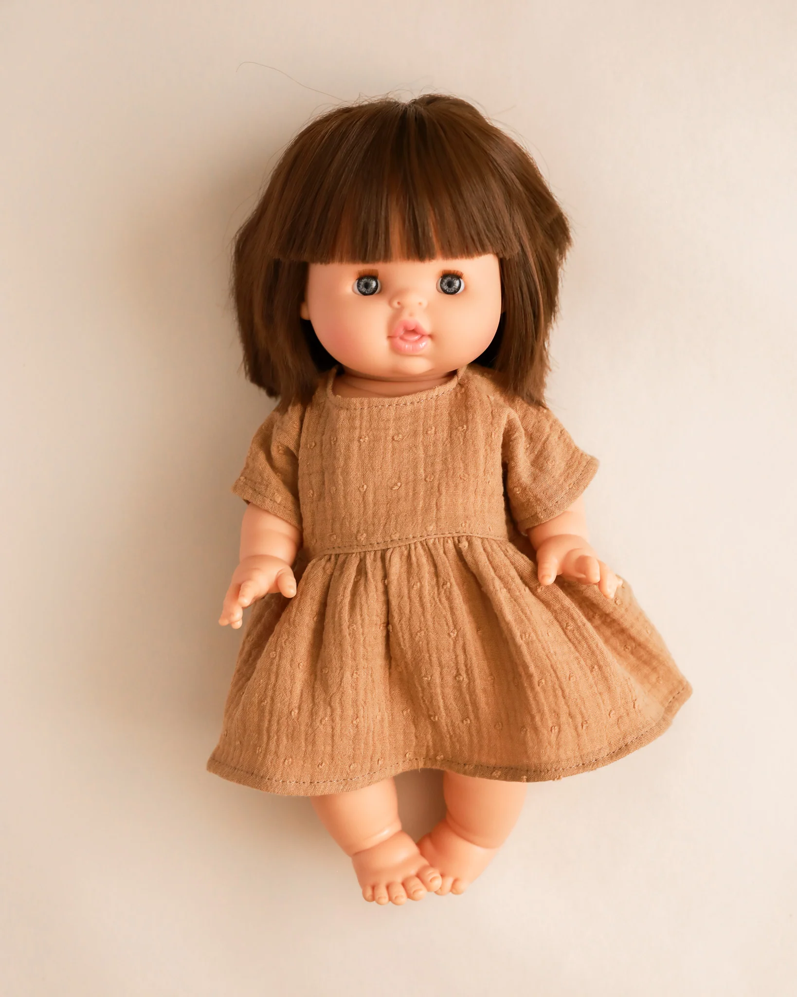 Minikane Doll Clothes | Doll Muslin Dress - Toffee - Image 2