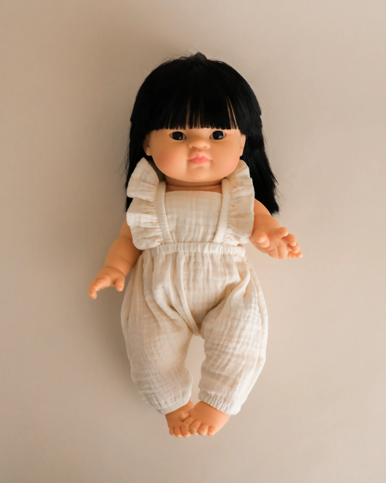 Minikane Doll Clothes | Doll Muslin Jumpsuit - White - Image 2