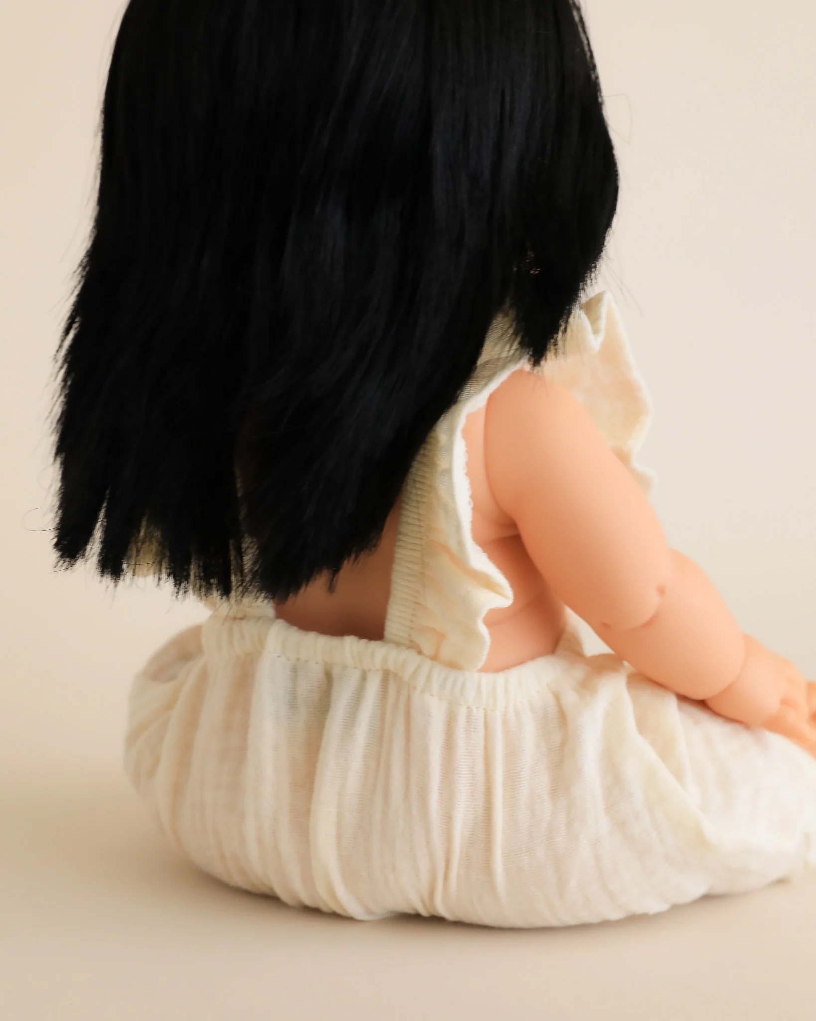 Minikane Doll Clothes | Doll Muslin Jumpsuit - White - Image 4