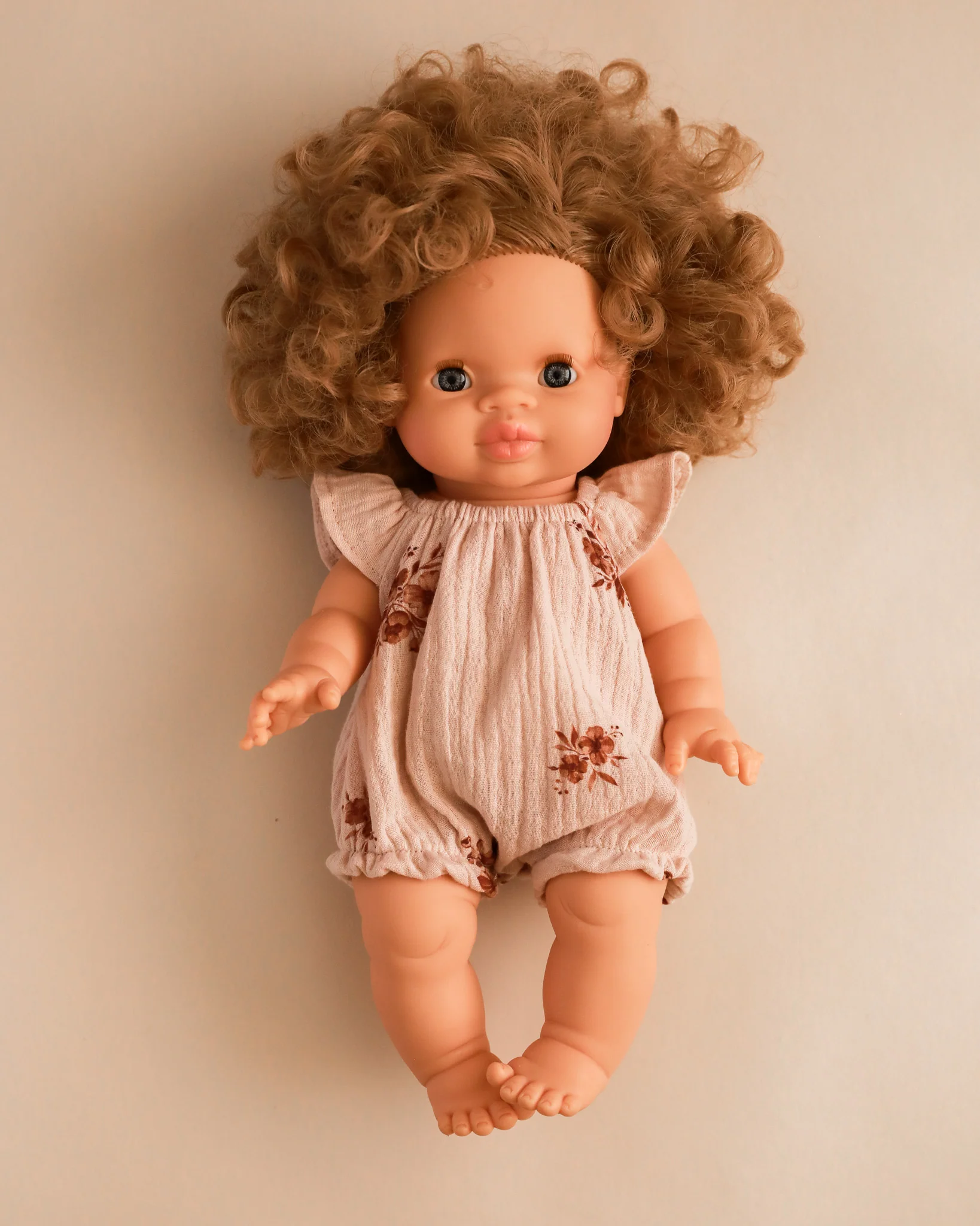 Minikane Doll Clothes | Doll Muslin Romper - Retro Flowers - Image 2