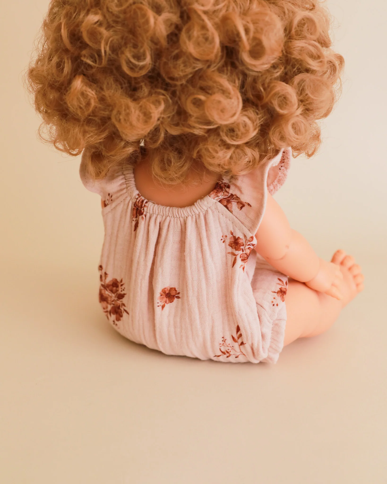 Minikane Doll Clothes | Doll Muslin Romper - Retro Flowers - Image 6