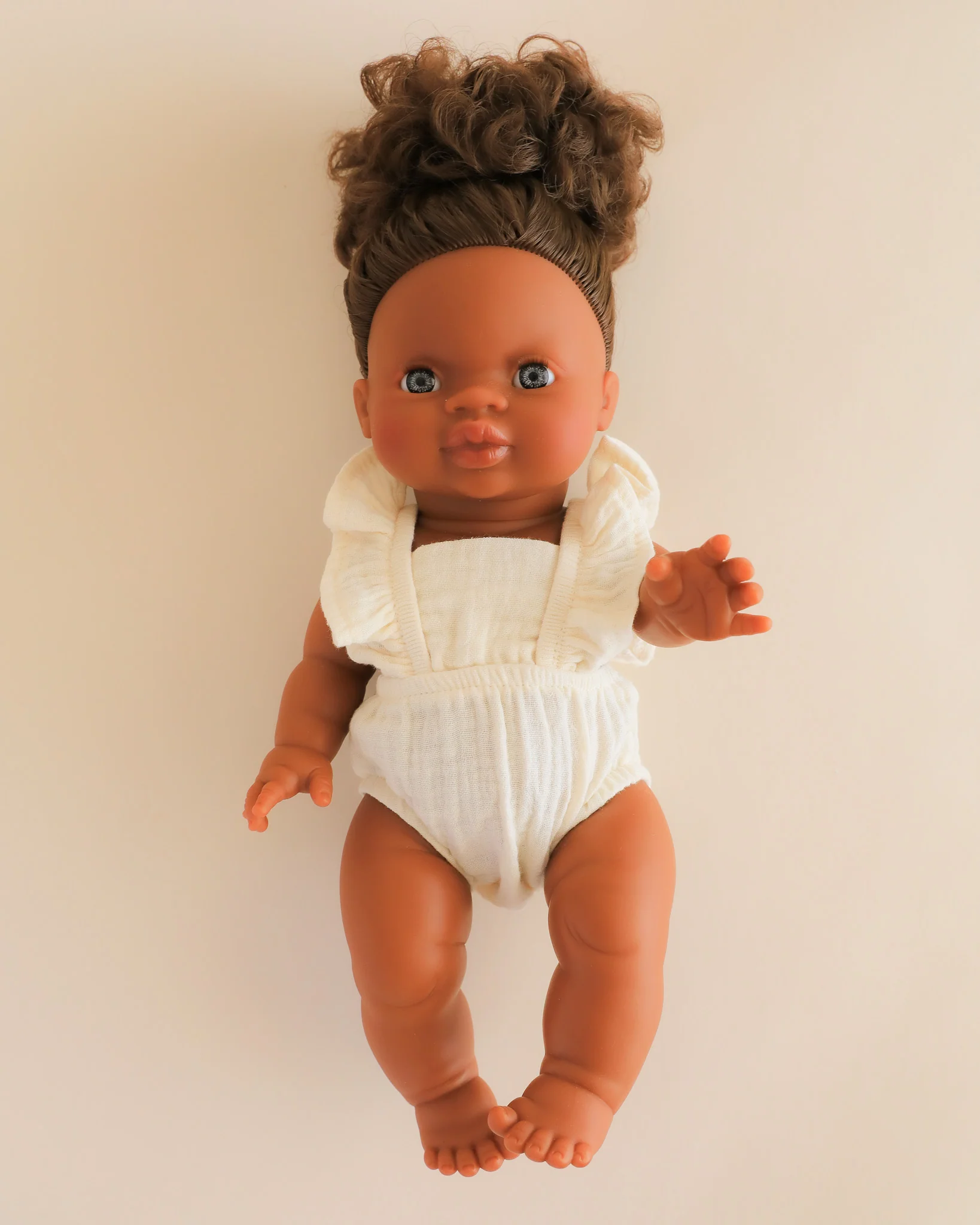 Minikane Doll Clothes | Doll Muslin Romper - White - Image 2
