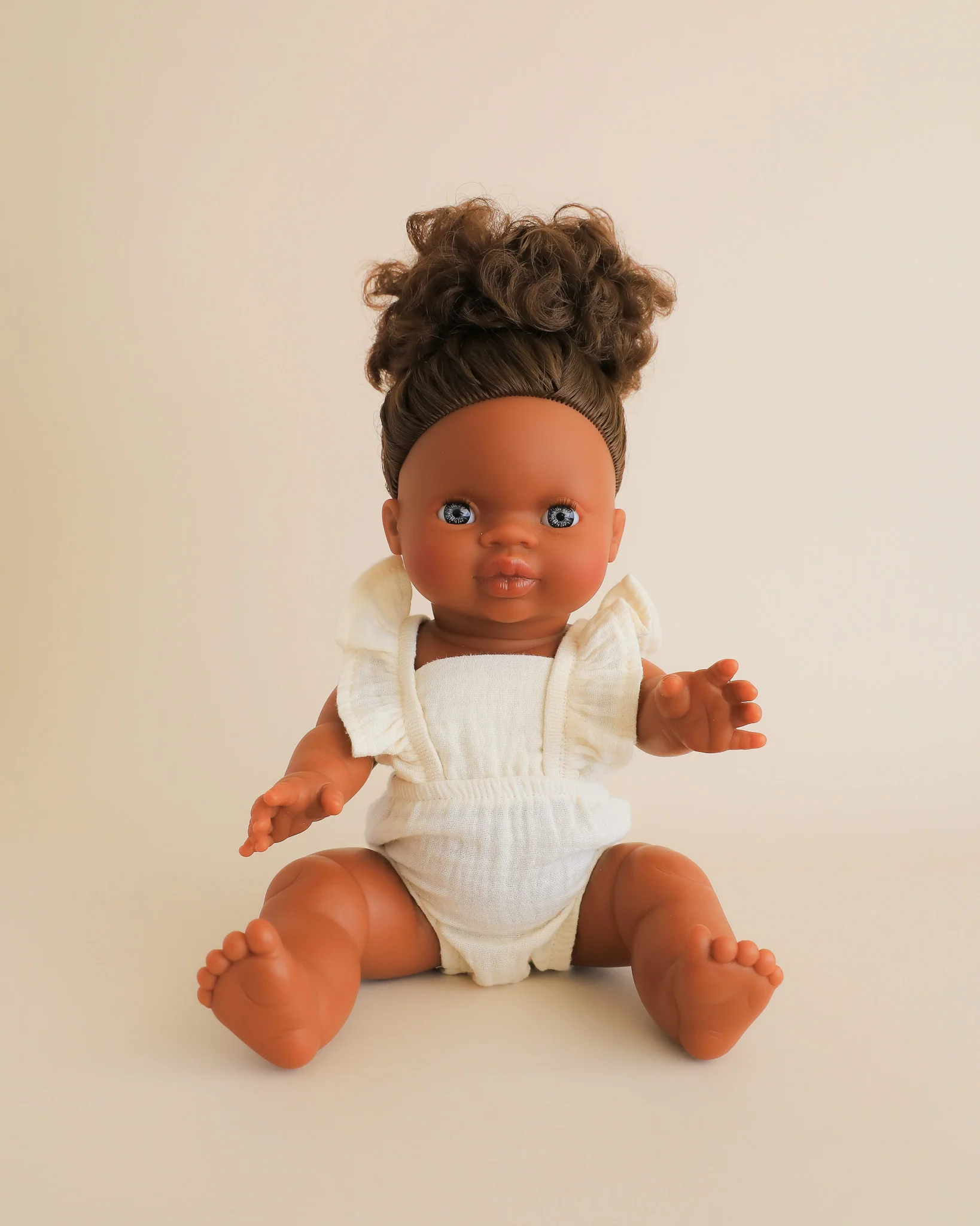 Minikane Doll Clothes | Doll Muslin Romper - White - Image 3