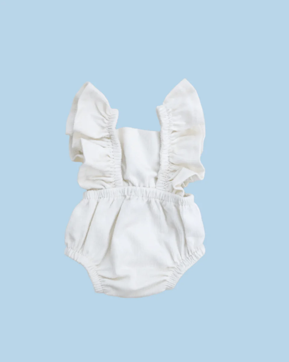 Minikane Doll Clothes | Doll Retro Romper - Ecru - Image 2