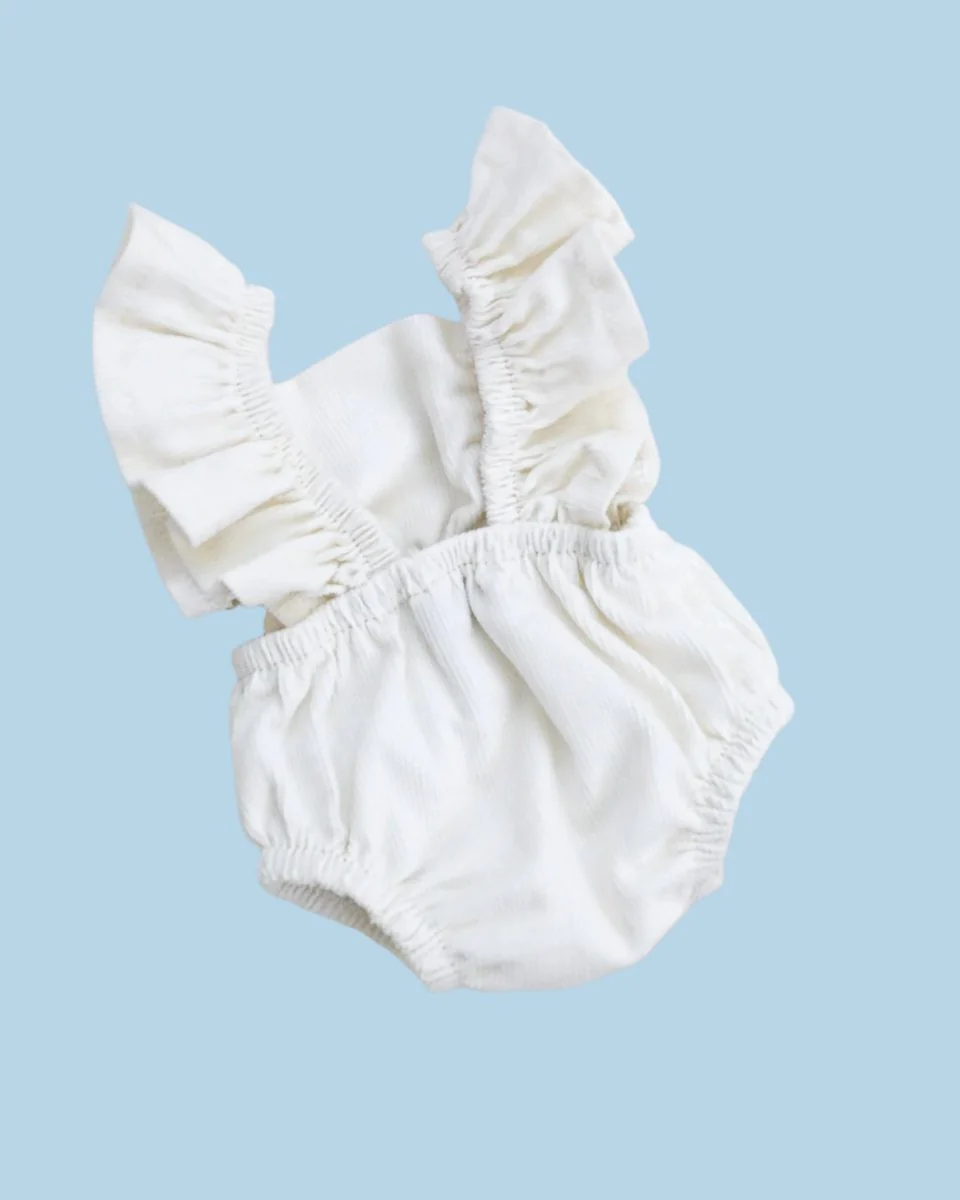 Minikane Doll Clothes | Doll Retro Romper - Ecru - Image 3