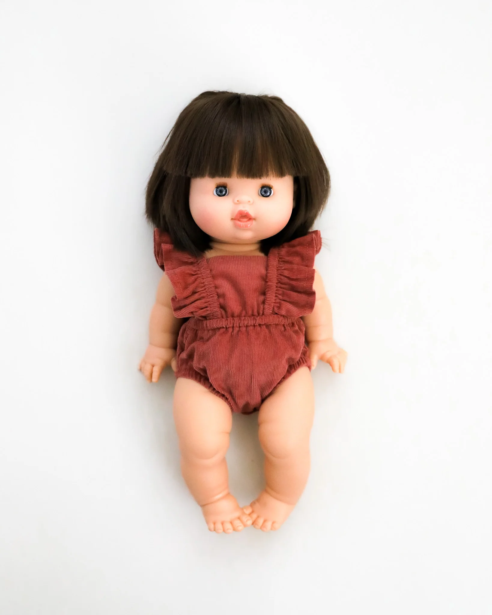 Minikane Doll Clothes | Doll Retro Romper - Marsala - Image 3