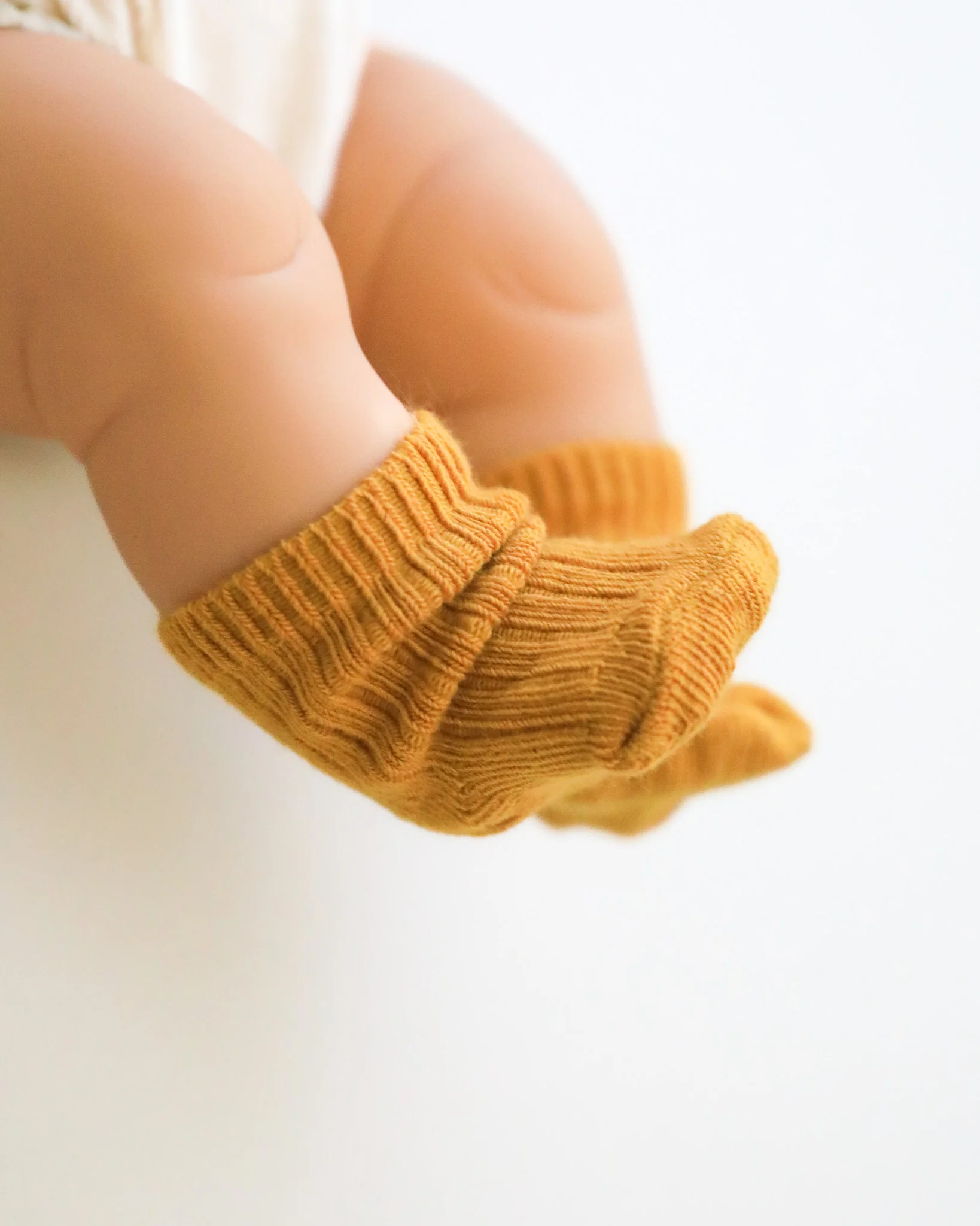 Minikane Doll Clothes | Doll Socks - Mustard (1 Pair) - Image 2