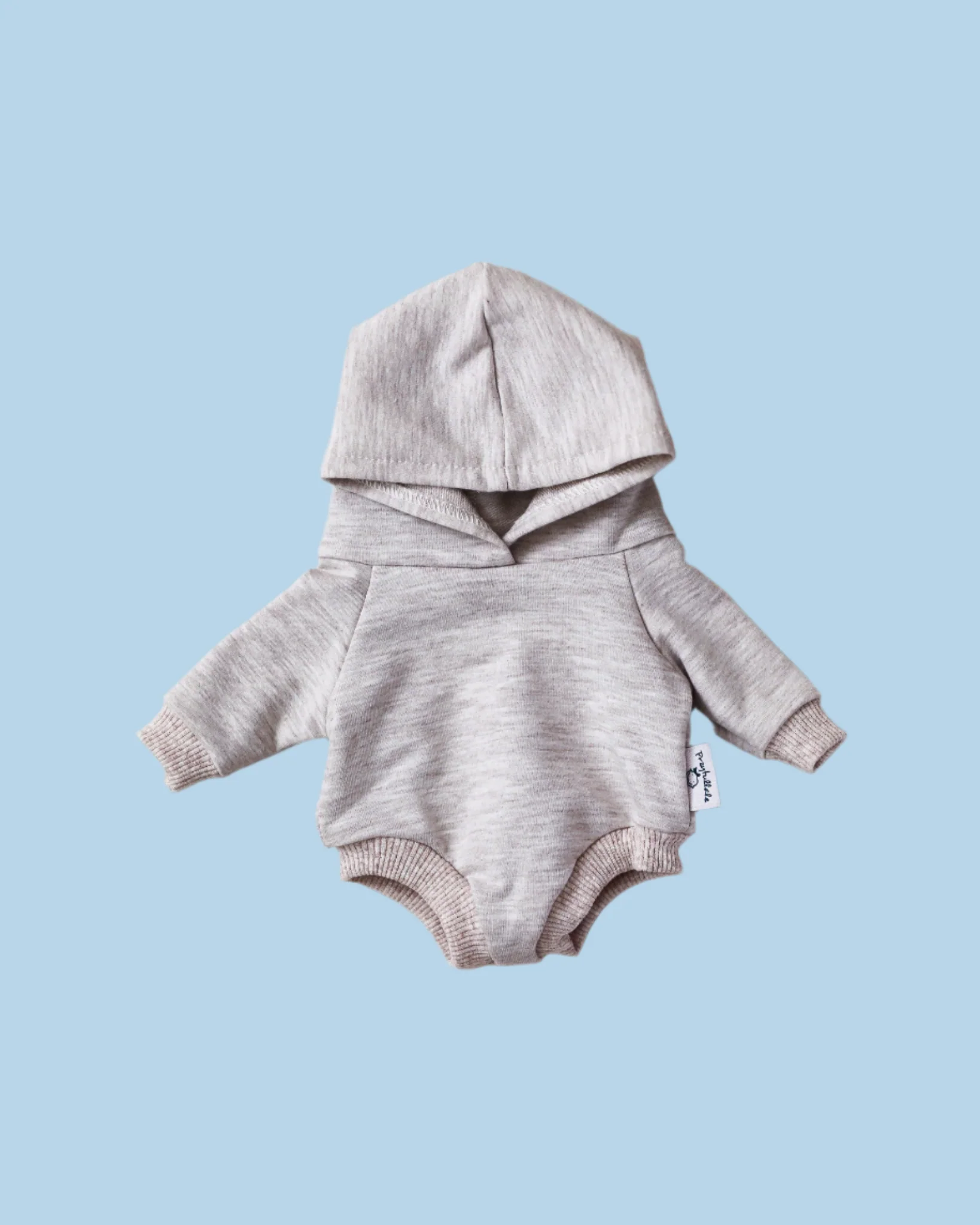Minikane Doll Clothes | Doll Sweatshirt Jumpsuit w/ Hoodie - Grey - Image 2