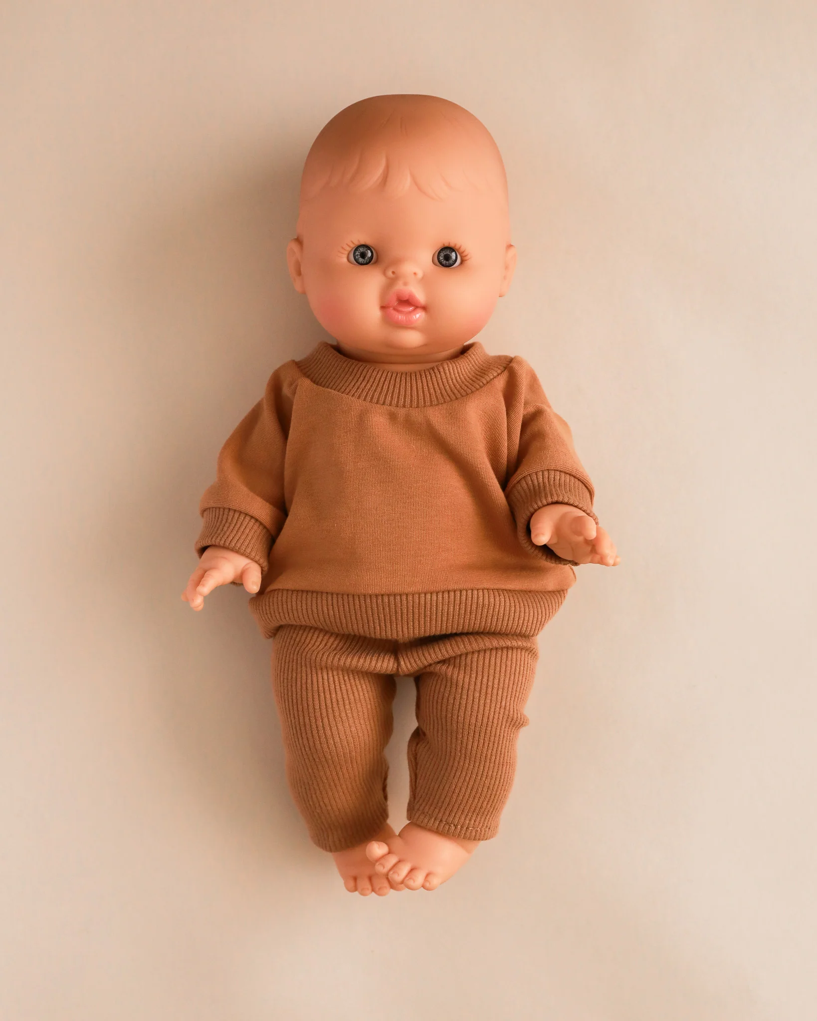 Minikane Doll Clothes | Doll Sweatshirt Set - Brown - Image 2