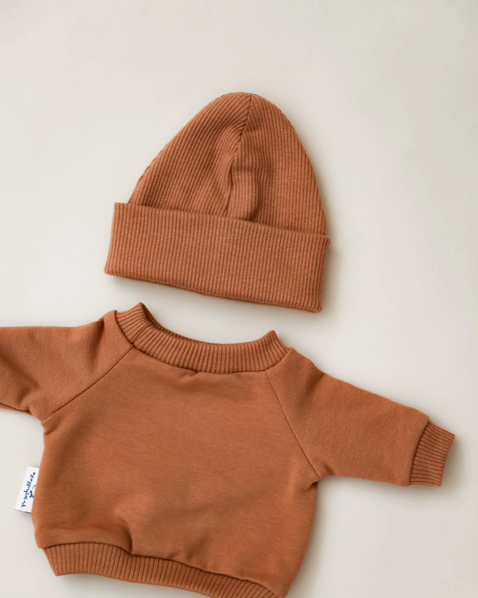 Minikane Doll Clothes | Doll Sweatshirt Set w/ Beanie - Brown - Image 2