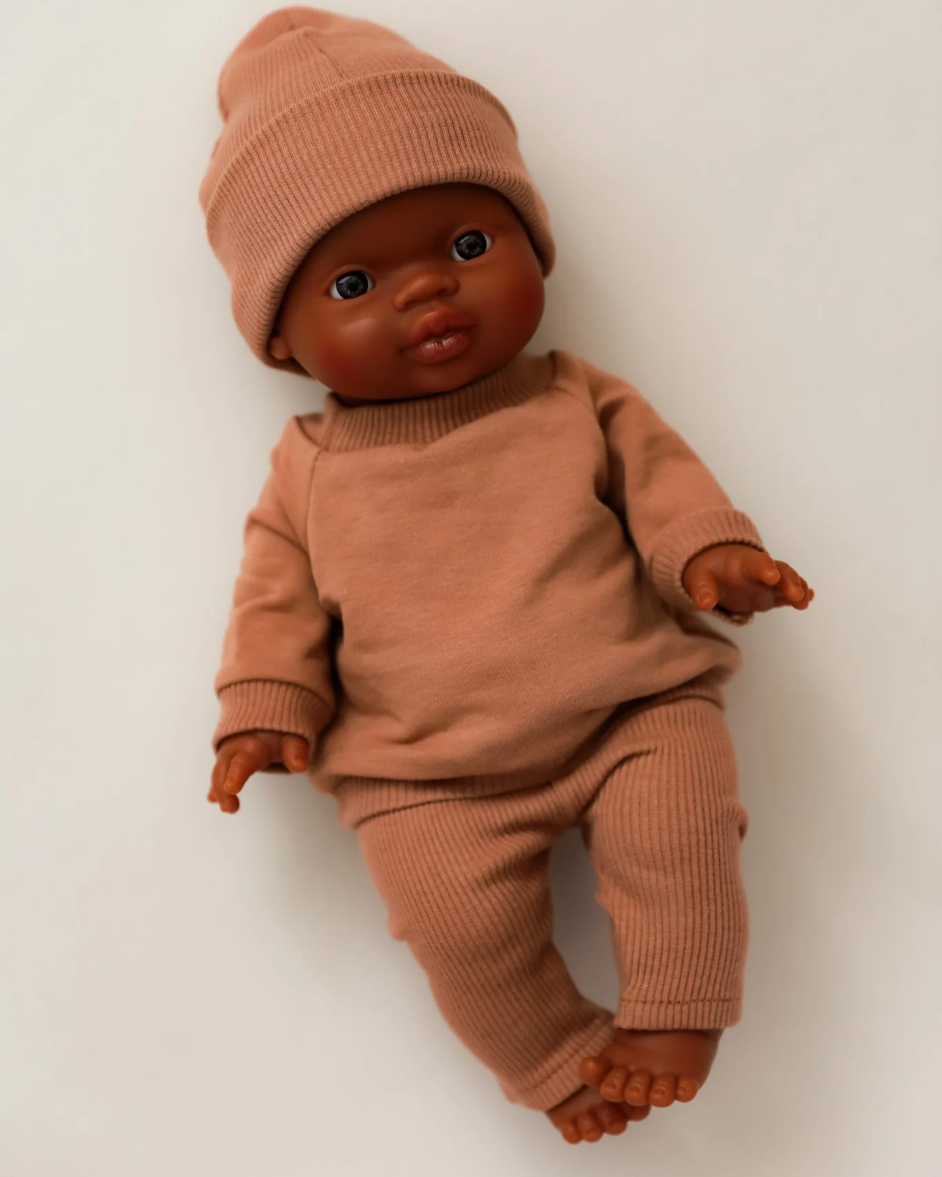 Minikane Doll Clothes | Doll Sweatshirt Set w/ Beanie - Brown - Image 5