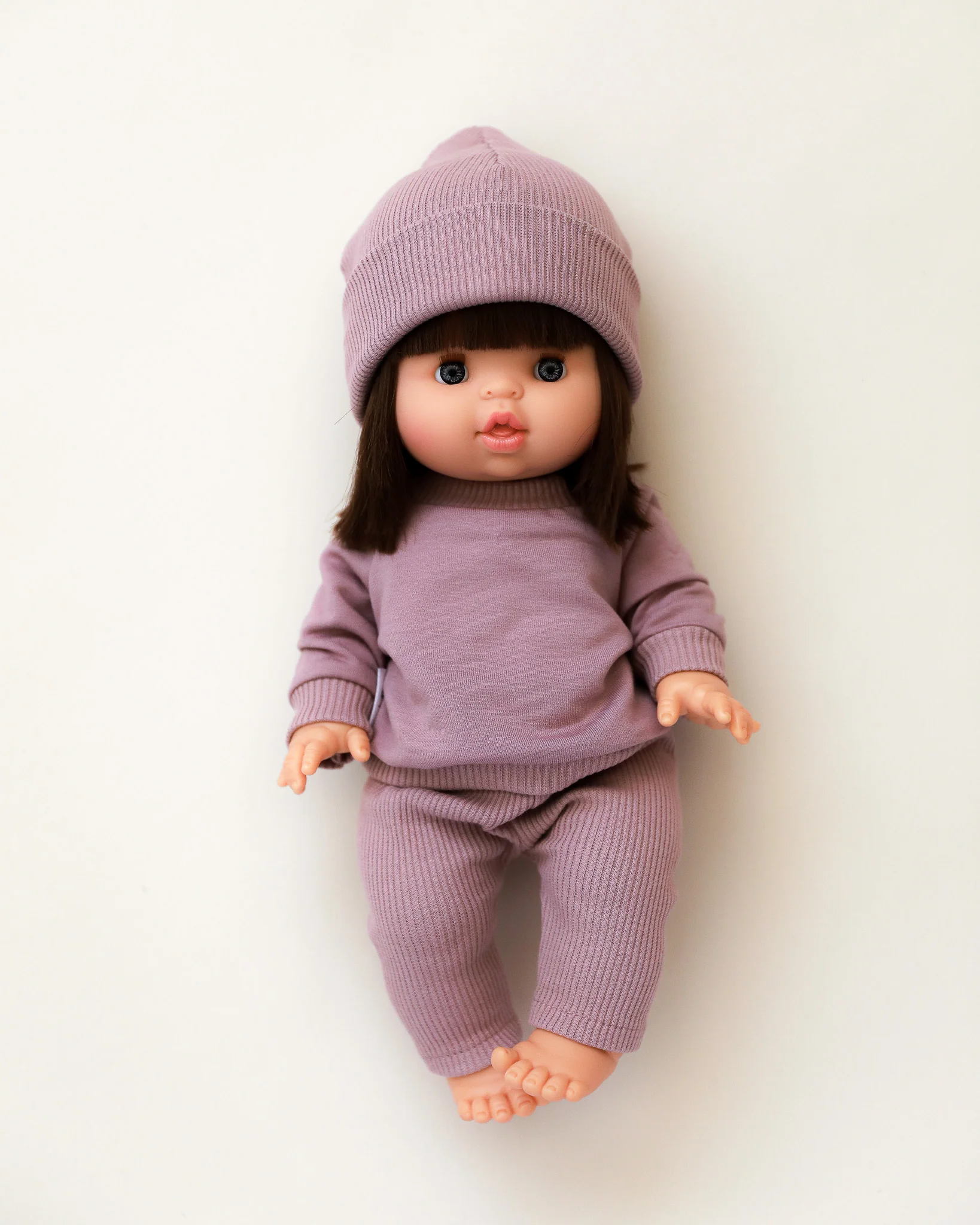 Minikane Doll Clothes | Doll Sweatshirt Set w/ Beanie - Lavender OLD - Image 2