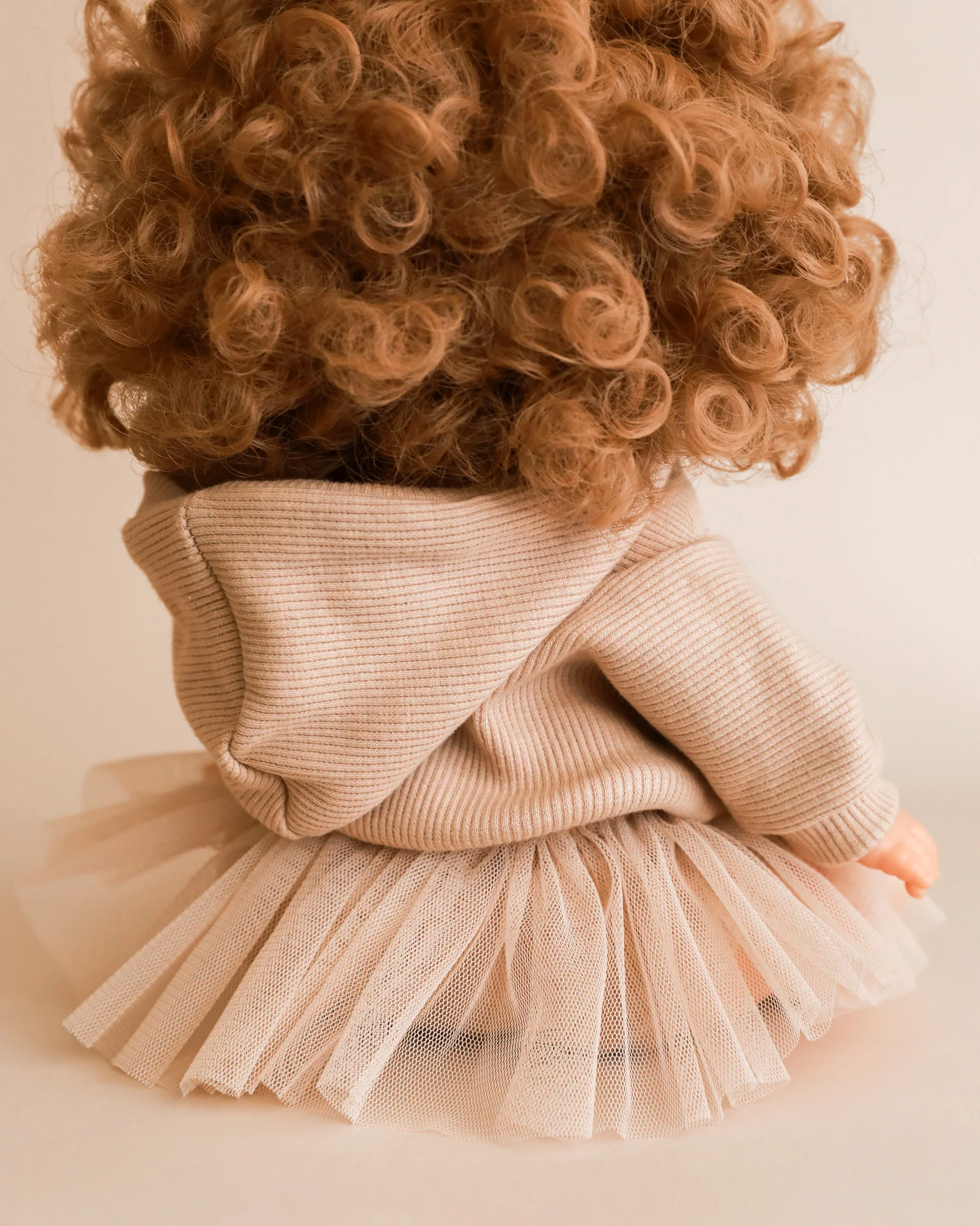 Minikane Doll Clothes | Doll Sweatshirt Tutu Set - Beige - Image 7