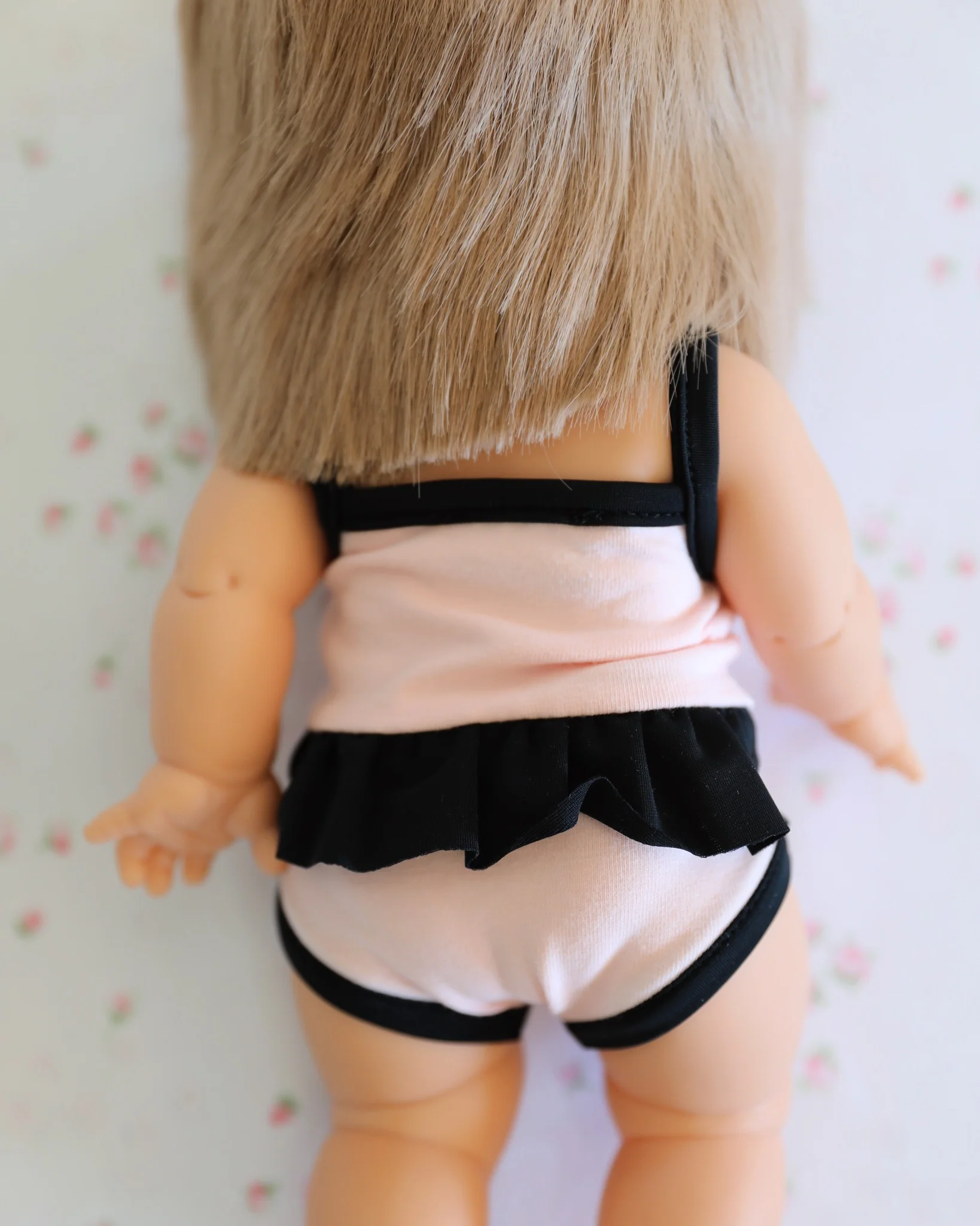 Minikane Doll Clothes | Doll Swimsuit (Pastel Pink) - Image 4