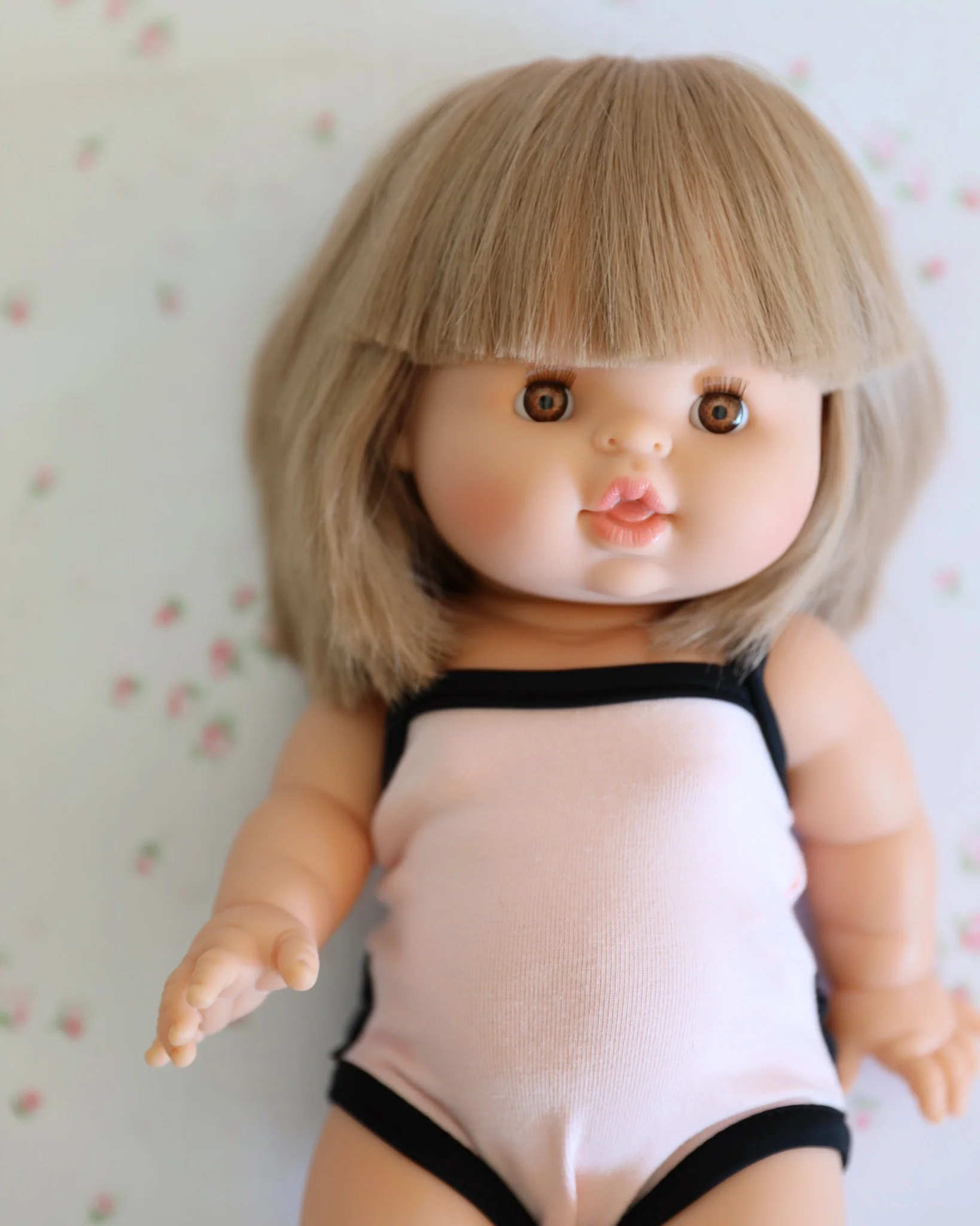 Minikane Doll Clothes | Doll Swimsuit (Pastel Pink) - Image 5