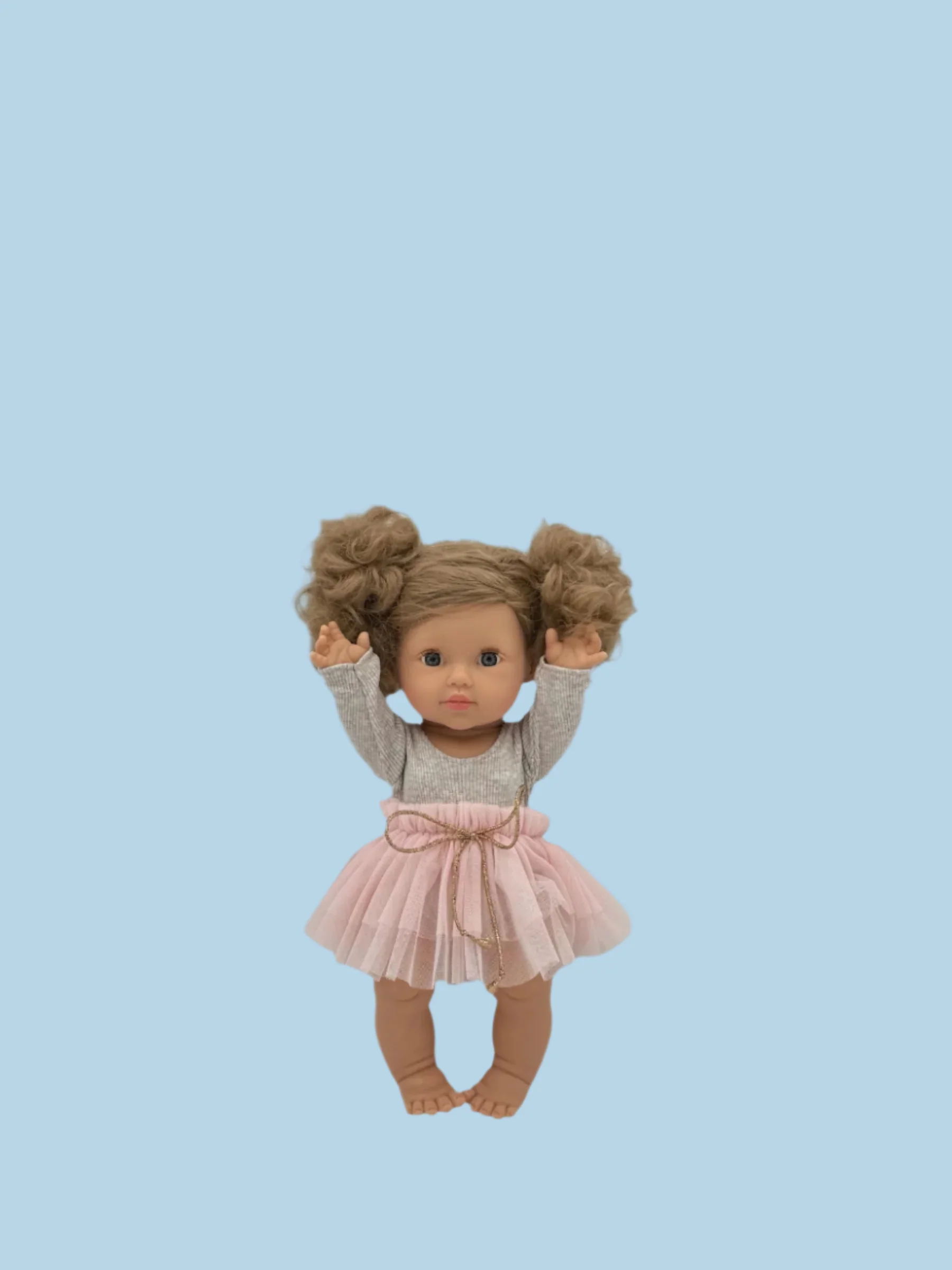 Minikane Doll Clothes | Doll Tutu Bodysuit - Blush Champagne - Image 3