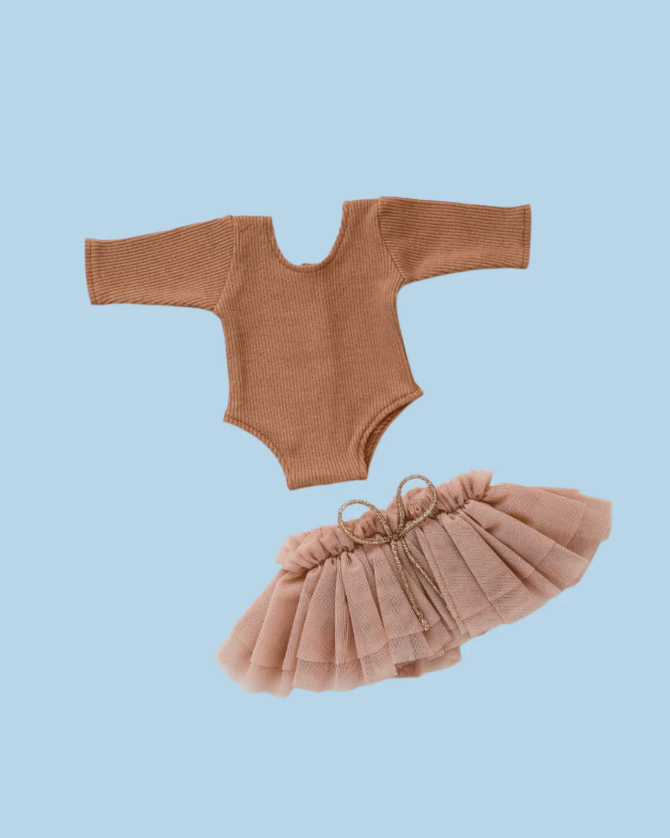 Minikane Doll Clothes | Doll Tutu Bodysuit - Cinnamon (11" & 13" dolls) - Image 3