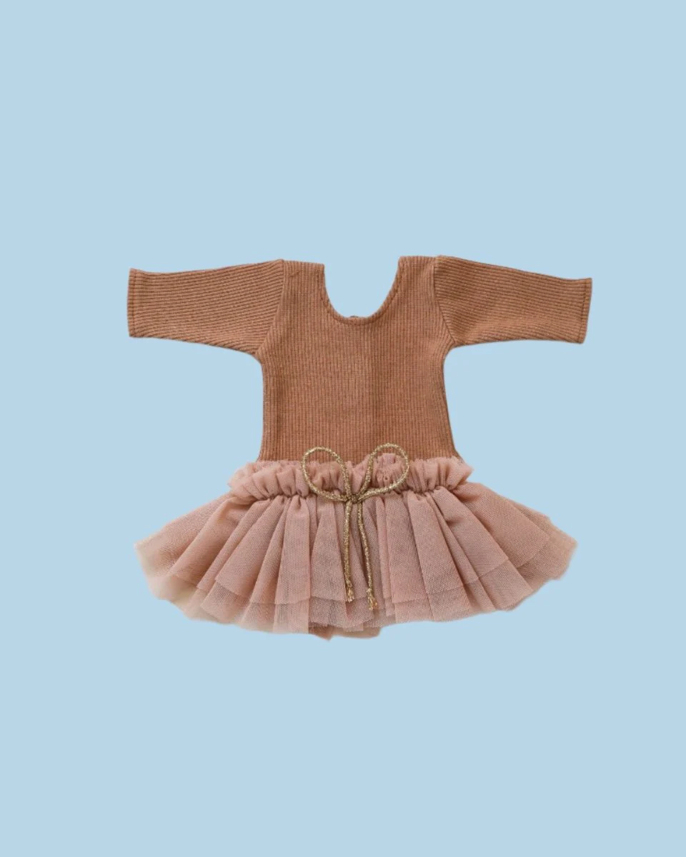 Minikane Doll Clothes | Doll Tutu Bodysuit - Cinnamon (11" & 13" dolls) - Image 4