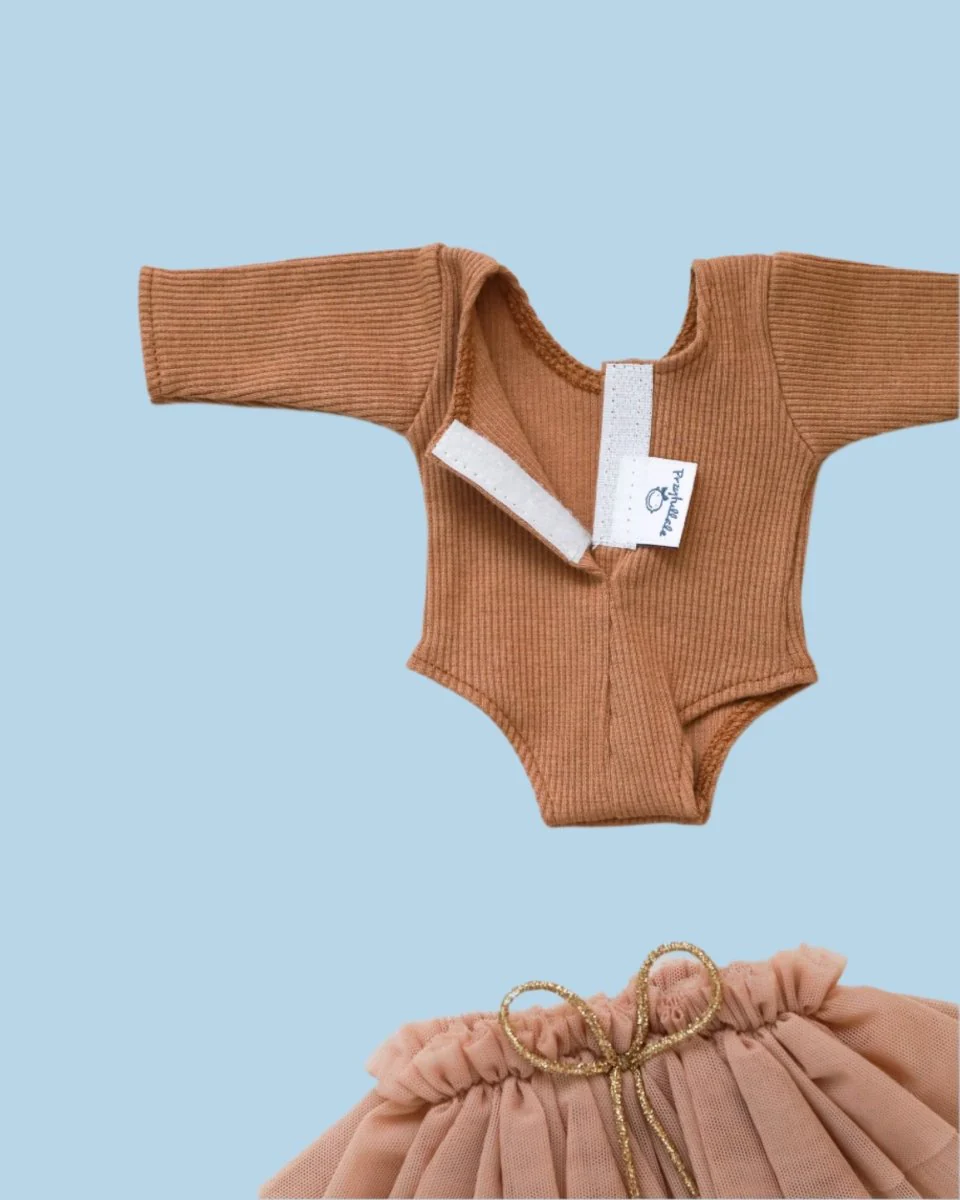 Minikane Doll Clothes | Doll Tutu Bodysuit - Cinnamon (11" & 13" dolls) - Image 5