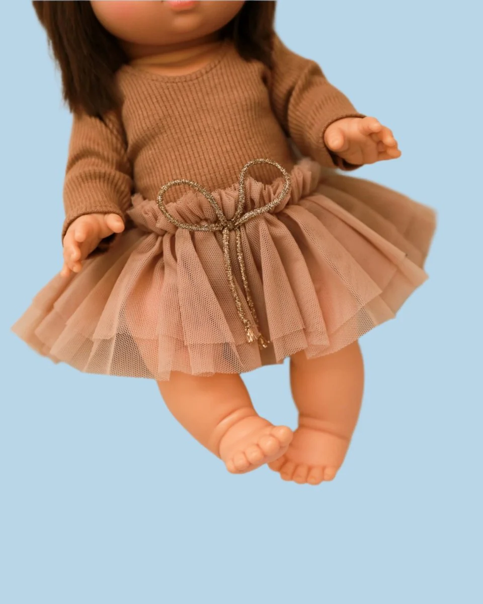 Minikane Doll Clothes | Doll Tutu Bodysuit - Cinnamon (11" & 13" dolls) - Image 7