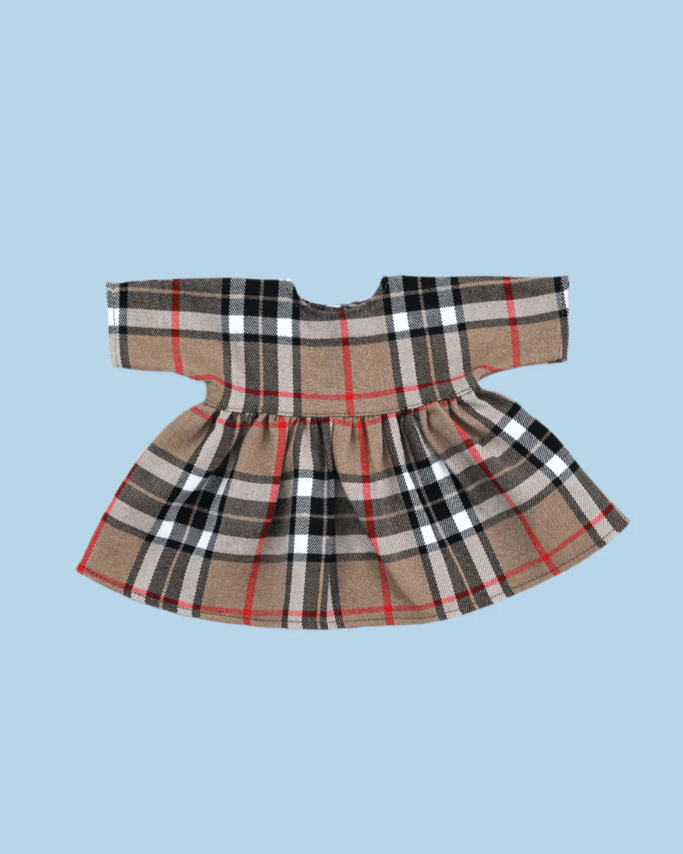 Minikane Doll Clothes | Holiday Doll Dress - Plaid - Image 2