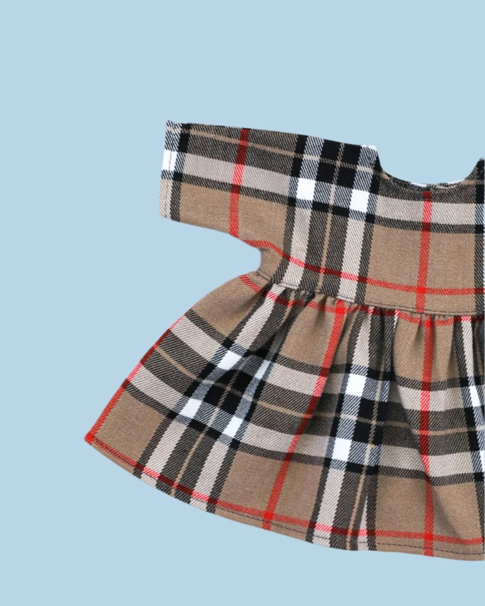 Minikane Doll Clothes | Holiday Doll Dress - Plaid - Image 3