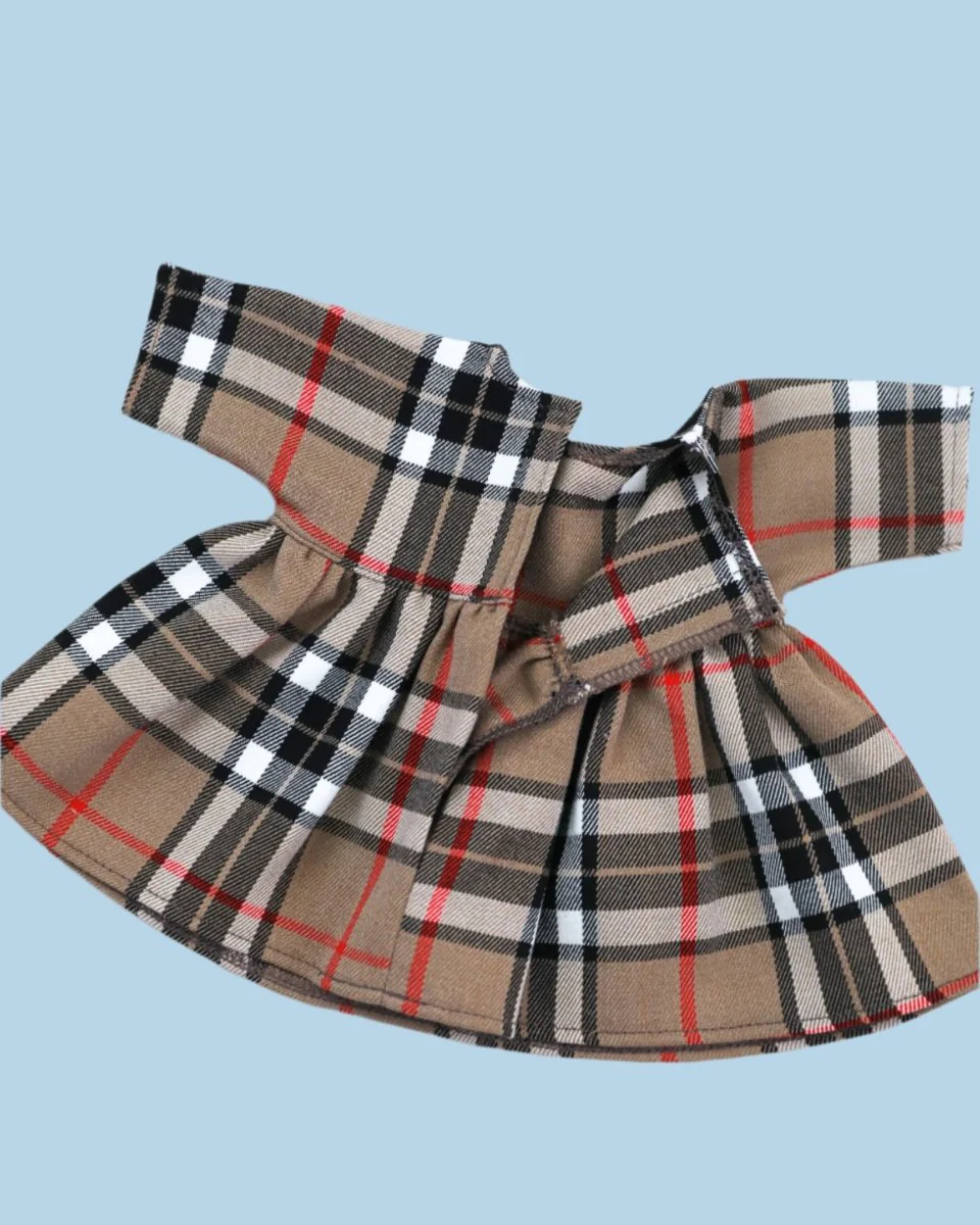 Minikane Doll Clothes | Holiday Doll Dress - Plaid - Image 4