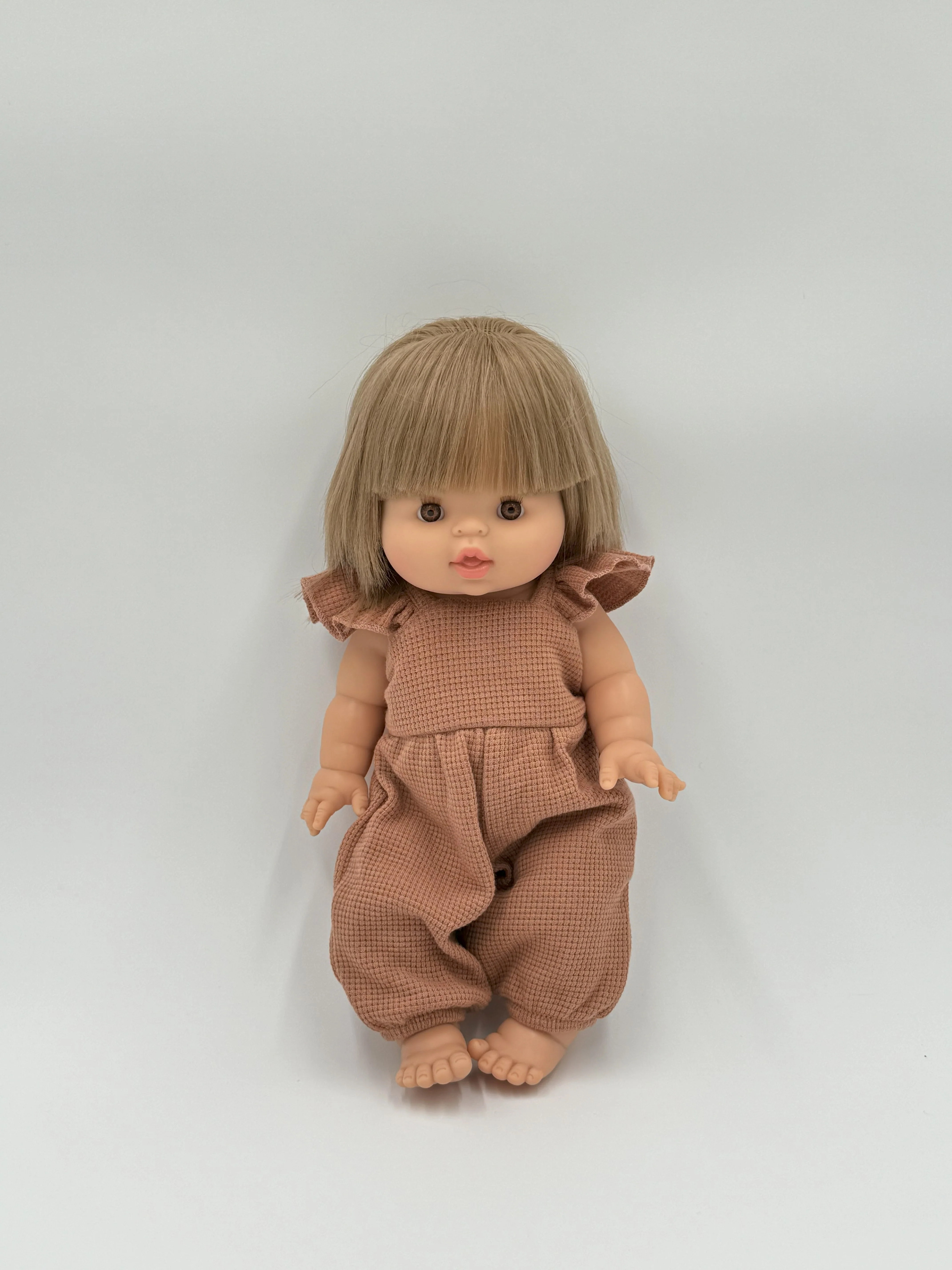 Minikane Doll Clothes | Honeycomb Romper - Brown Sugar - Image 2