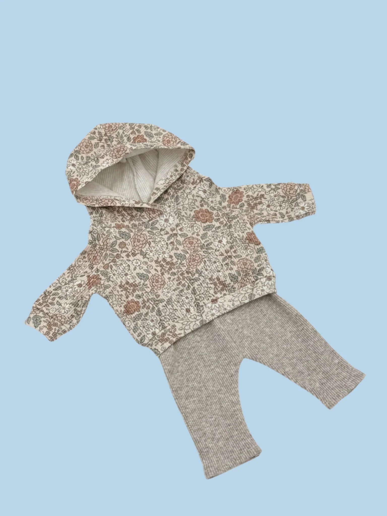 Minikane Doll Clothes | Hoodie Set - Floral - Image 2