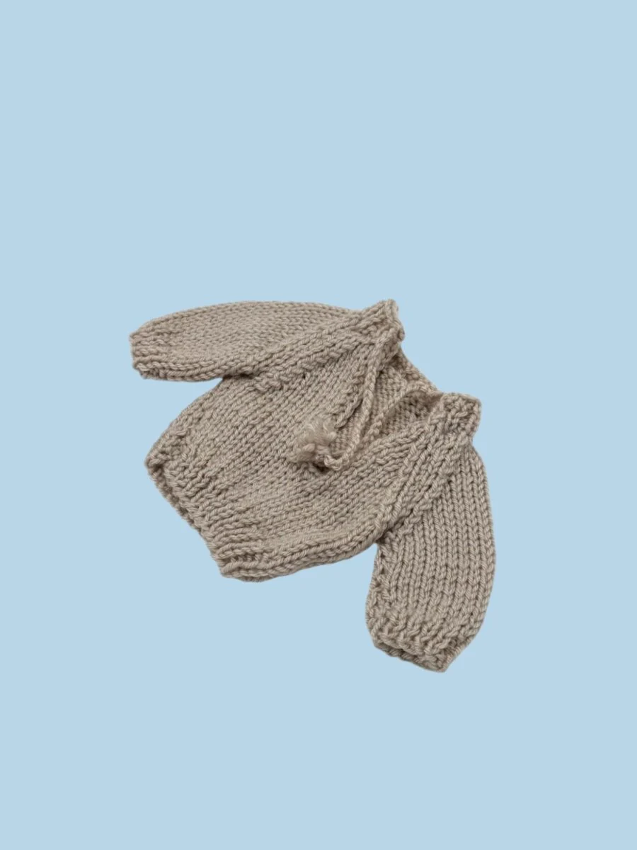 Minikane Doll Clothes | Knitted Pullover - Beige (11" & 13" dolls) - Image 3