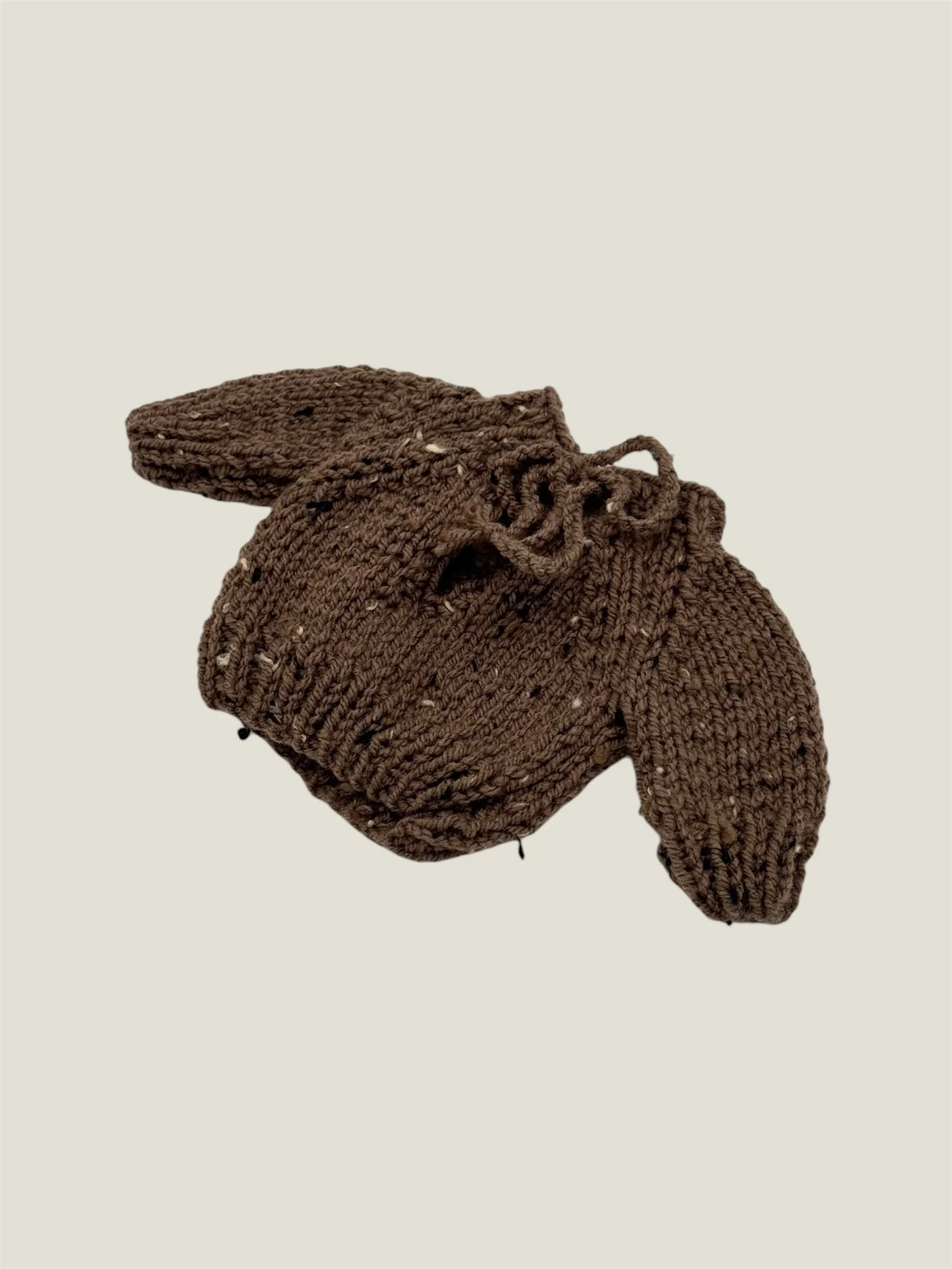 Minikane Doll Clothes | Knitted Pullover - Chocolate - Image 4