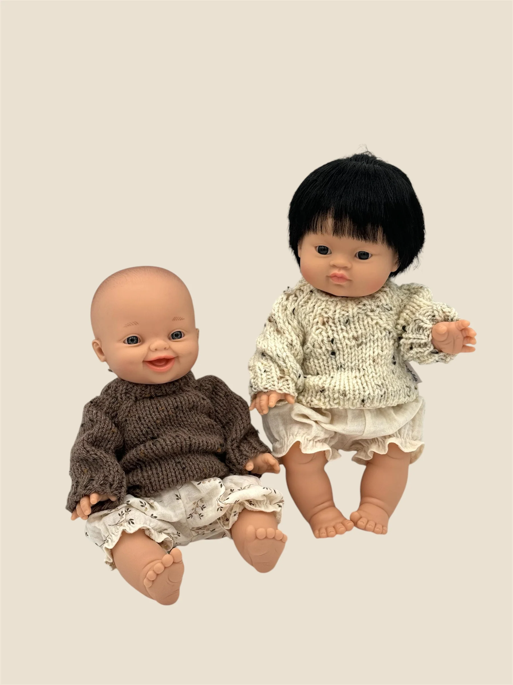 Minikane Doll Clothes | Knitted Pullover - Chocolate - Image 6