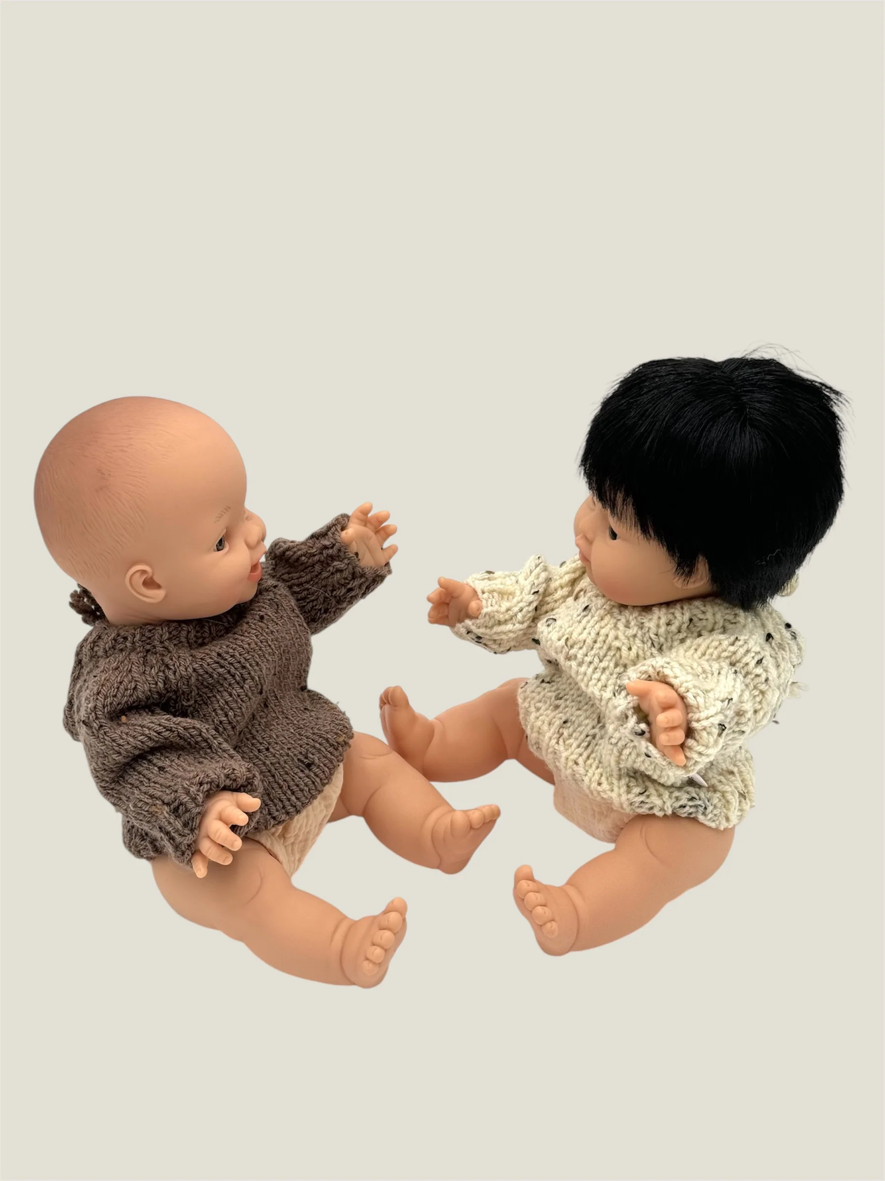 Minikane Doll Clothes | Knitted Pullover - Chocolate - Image 7